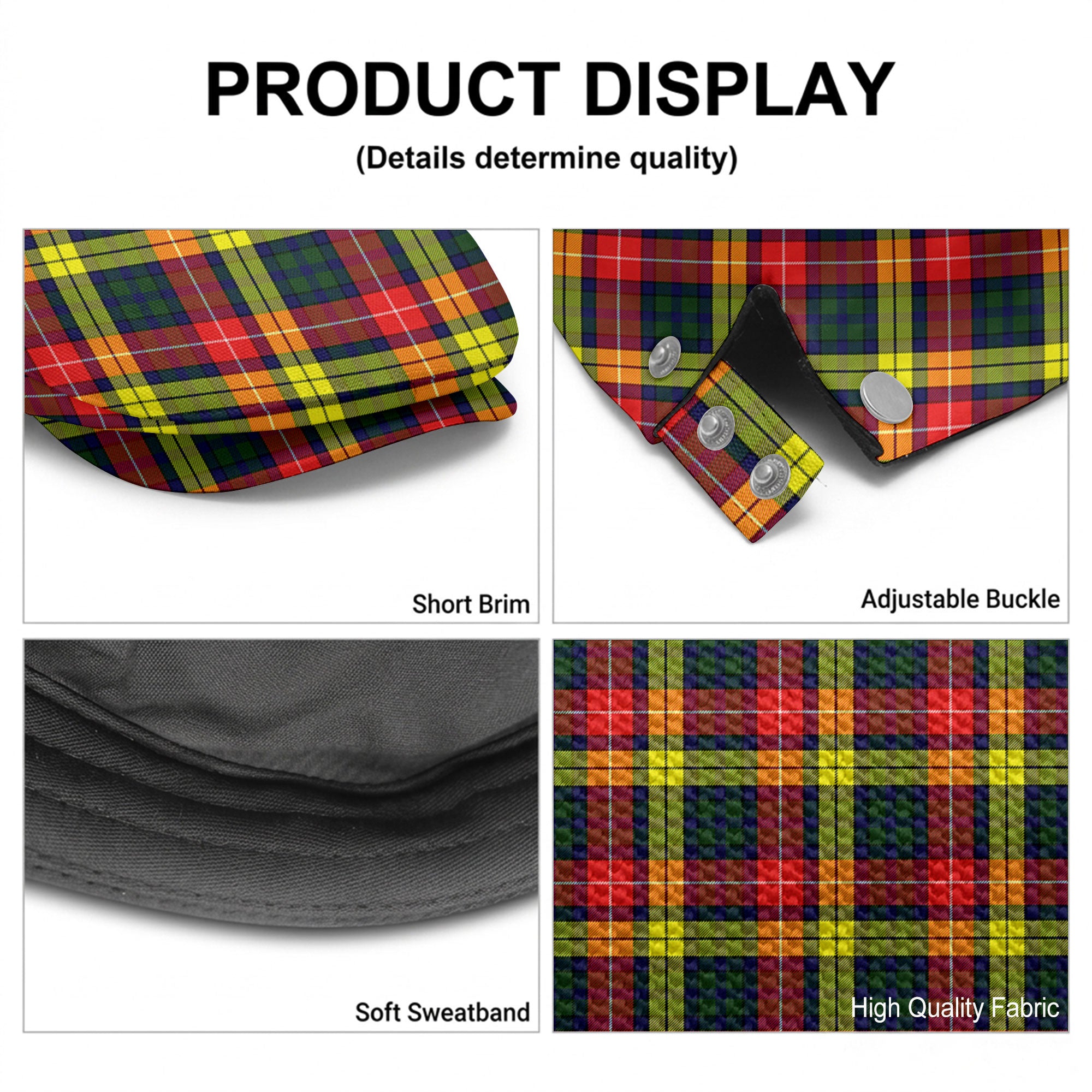 Buchanan Modern Tartan Flat Caps