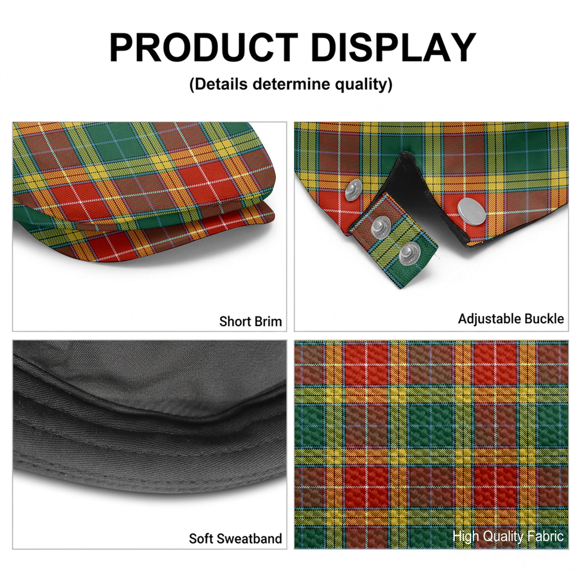 Buchanan Old Sett Tartan Flat Caps