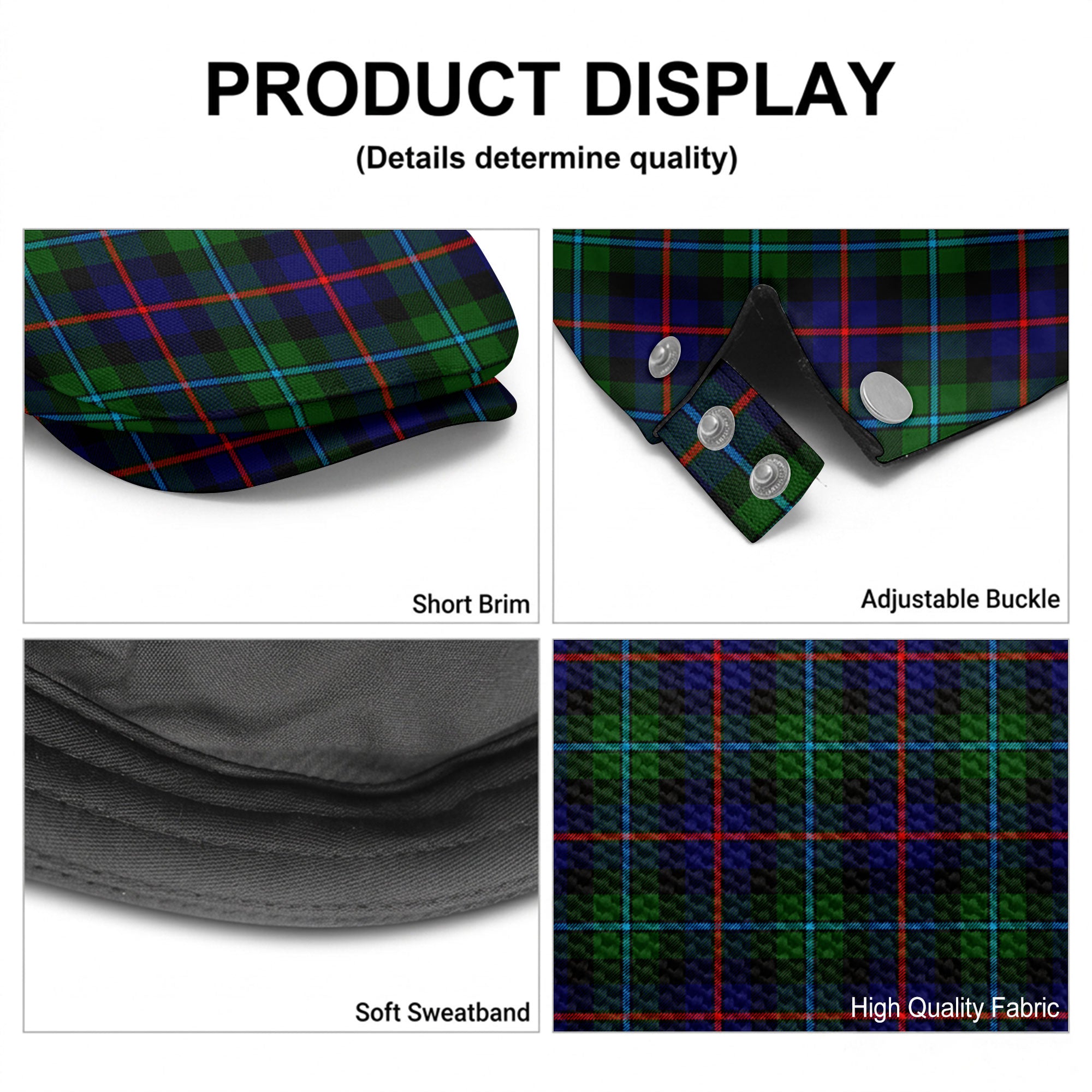 Calder Tartan Flat Caps
