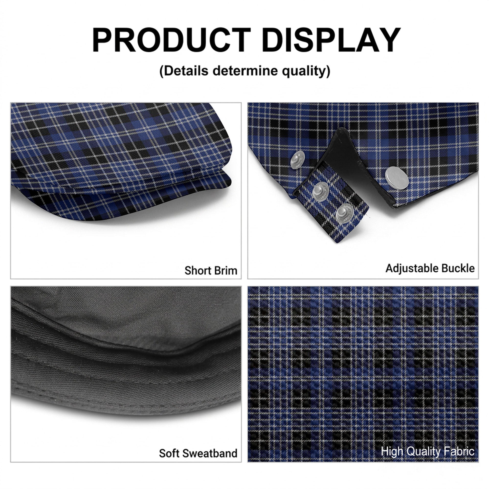 Clark Modern Tartan Flat Caps