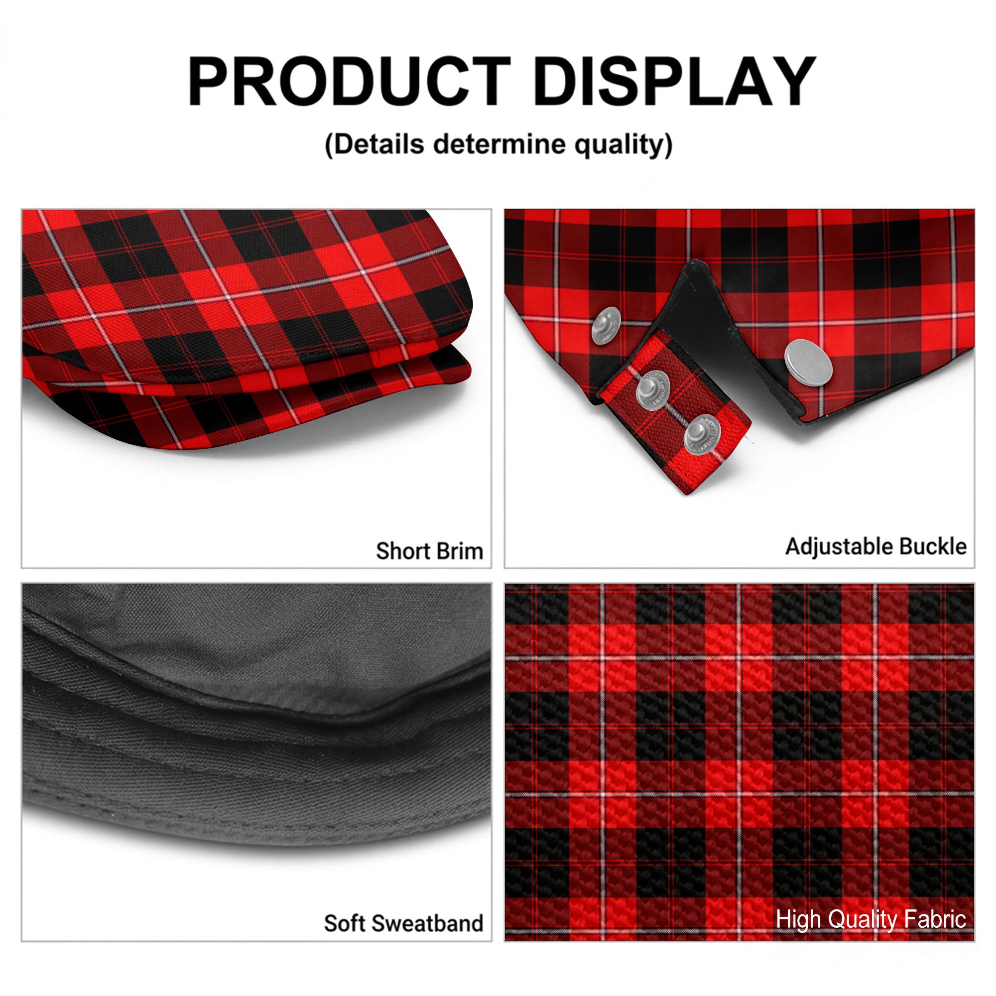Cunningham Modern Tartan Flat Caps