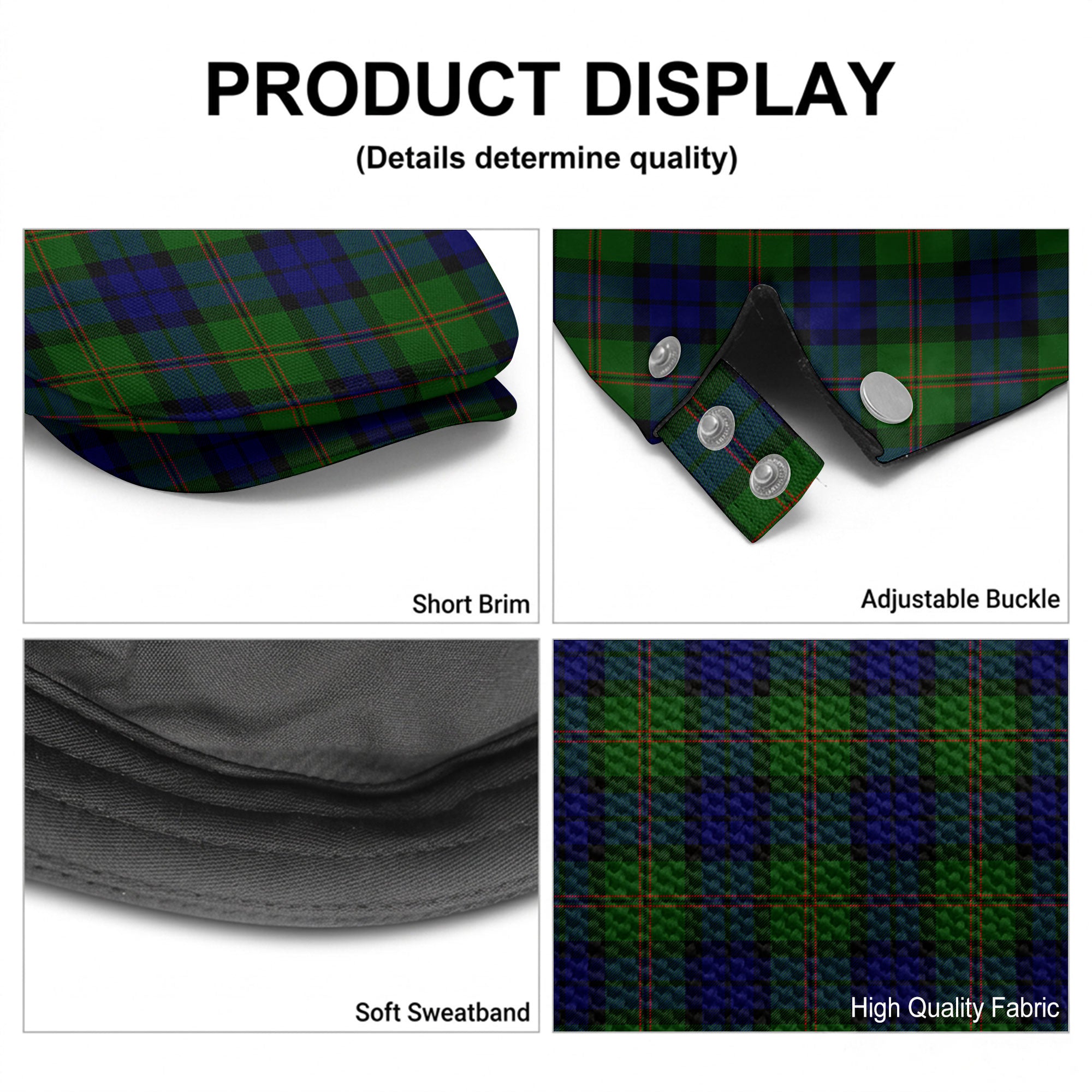 Dundas Modern Tartan Flat Caps