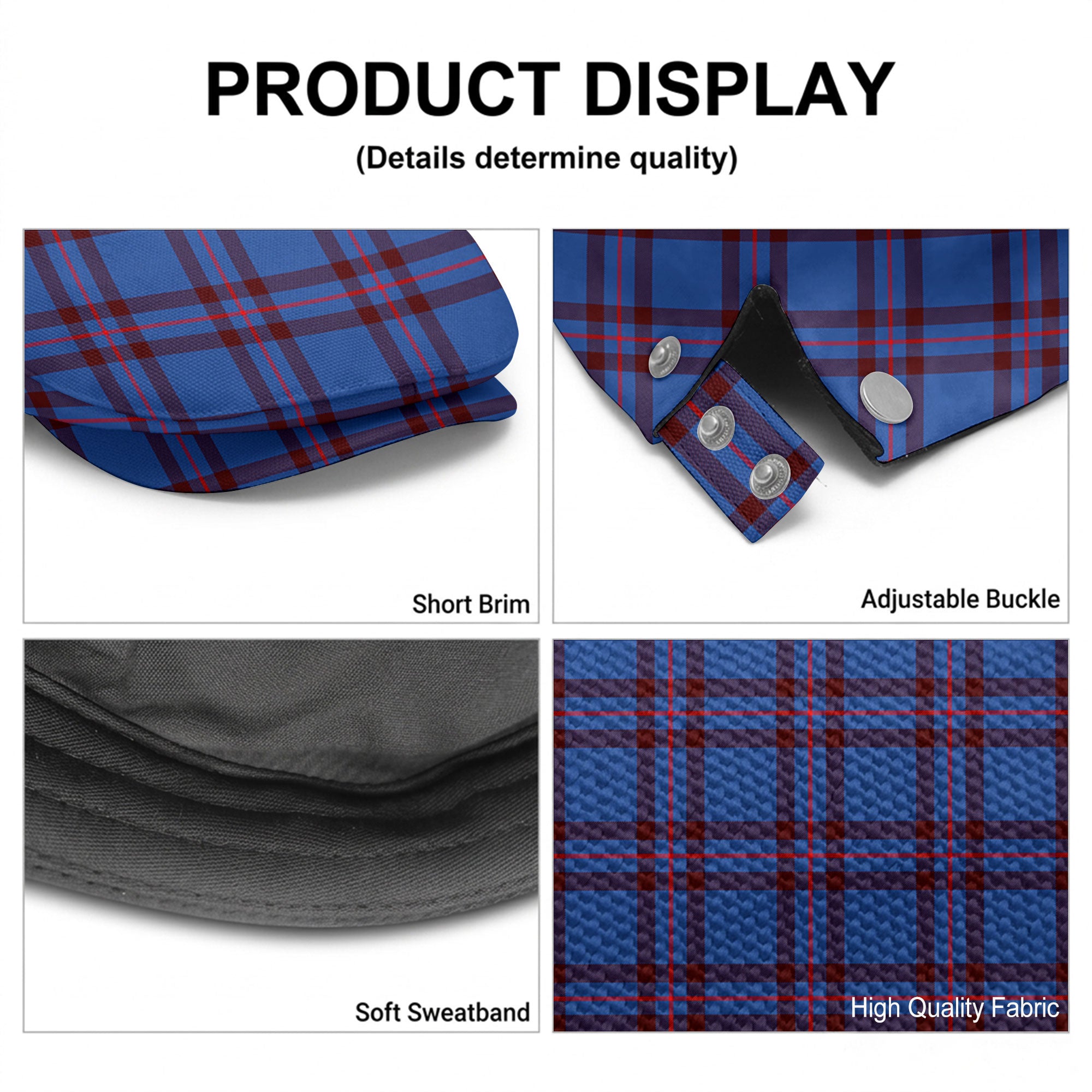 Elliot Modern Tartan Flat Caps