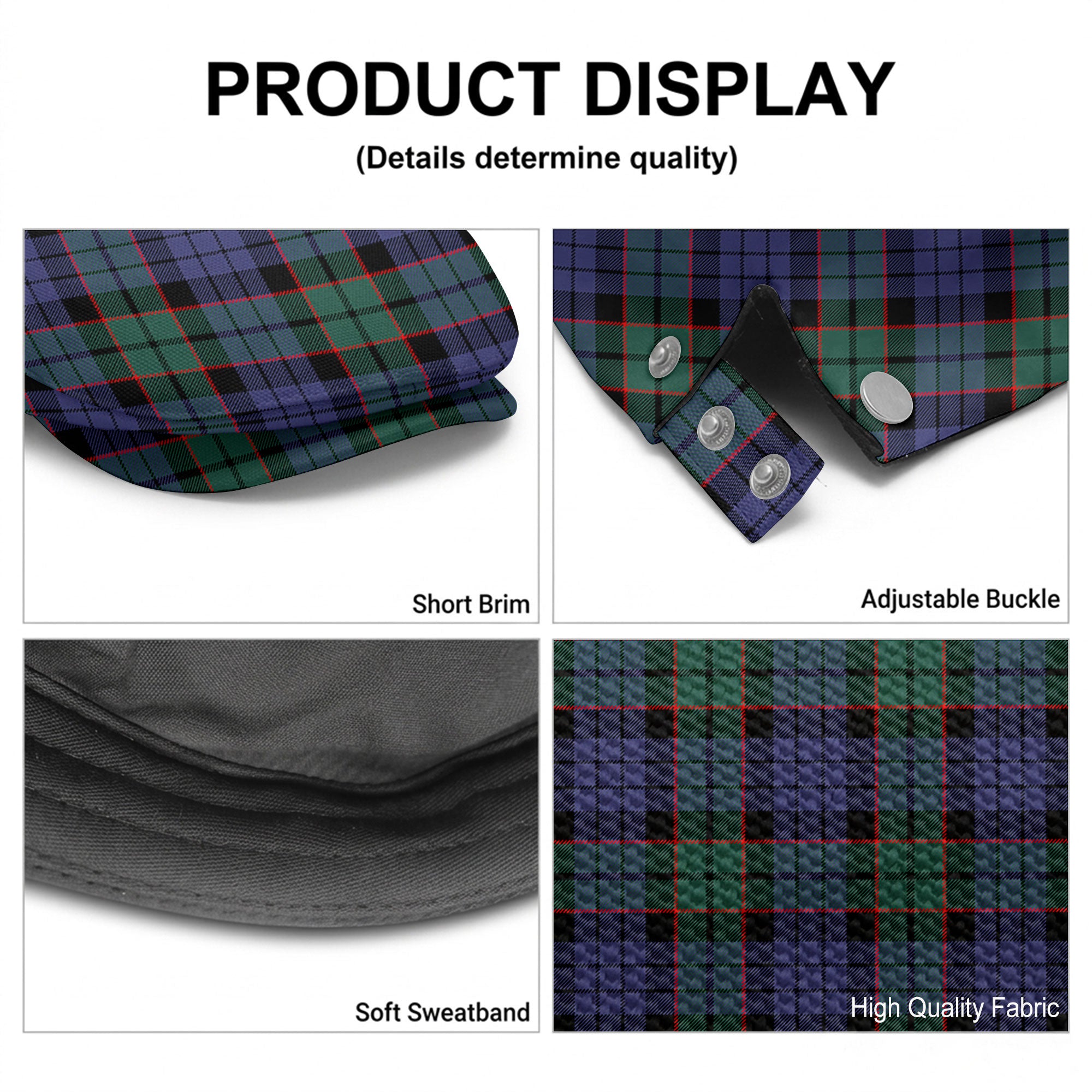 Fletcher Modern Tartan Flat Caps