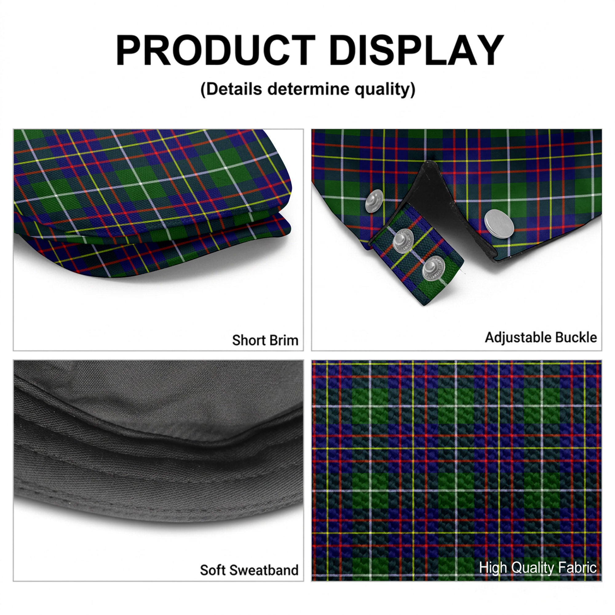 Inglis Modern Tartan Flat Caps