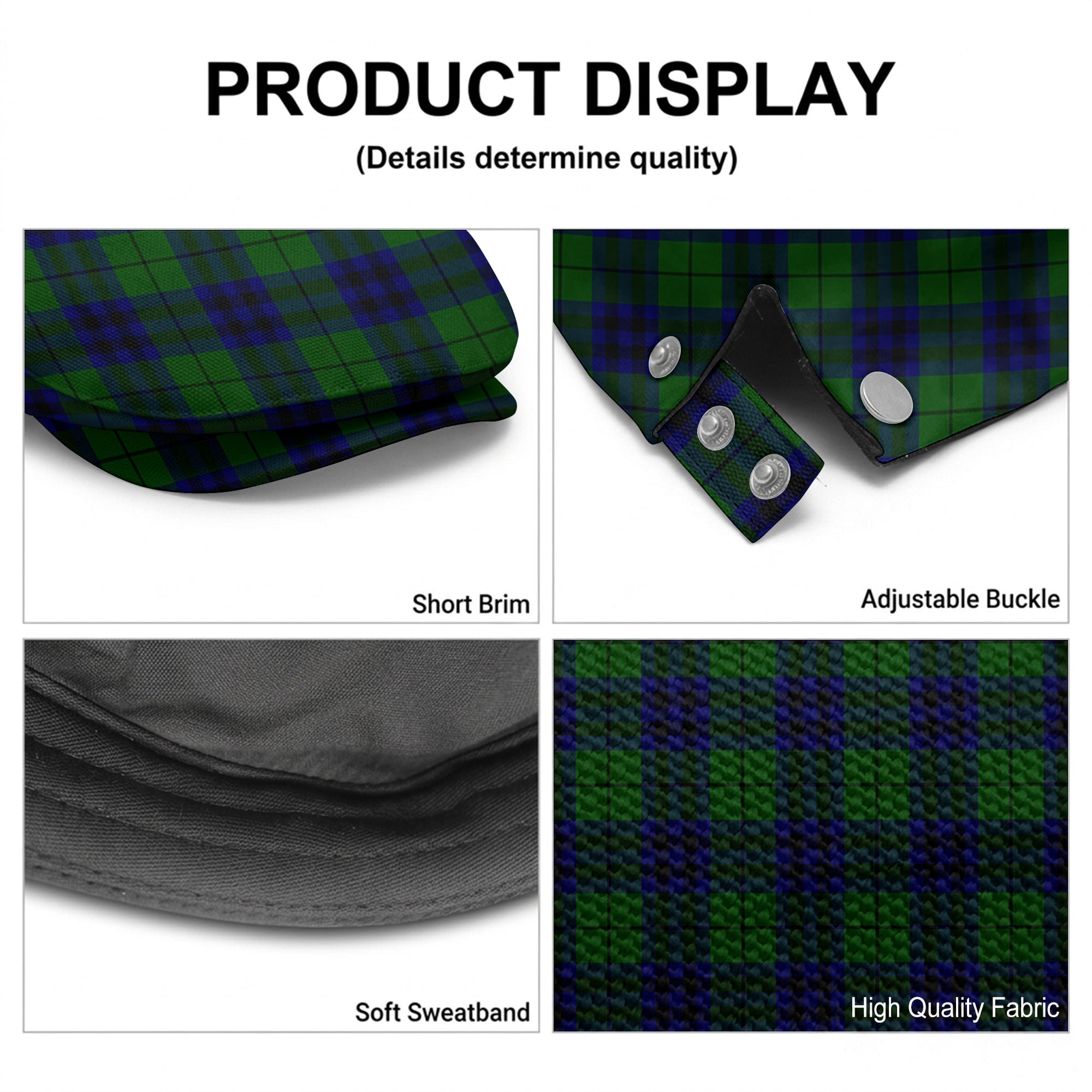 Keith Modern Tartan Flat Caps