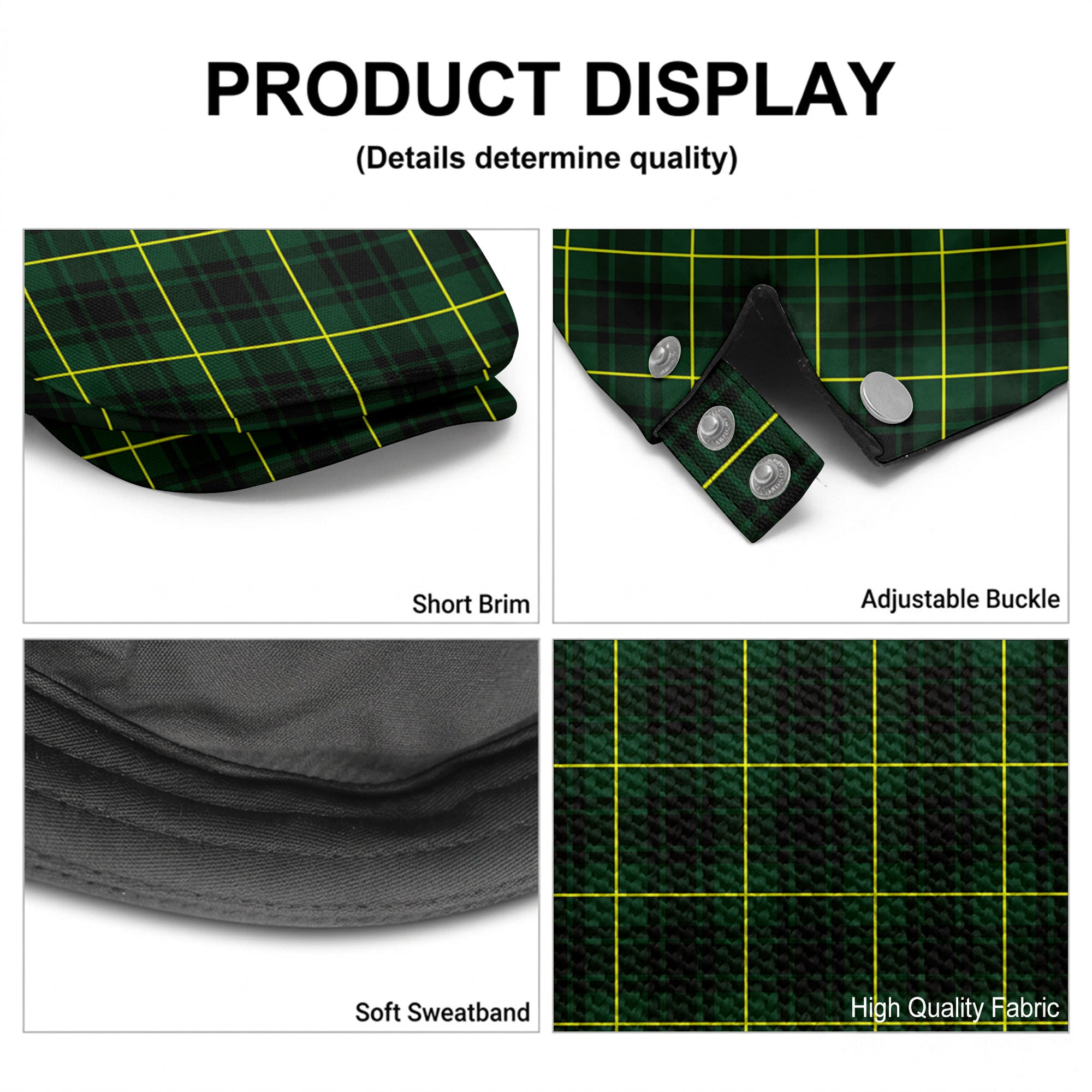 MacArthur Modern Tartan Flat Caps