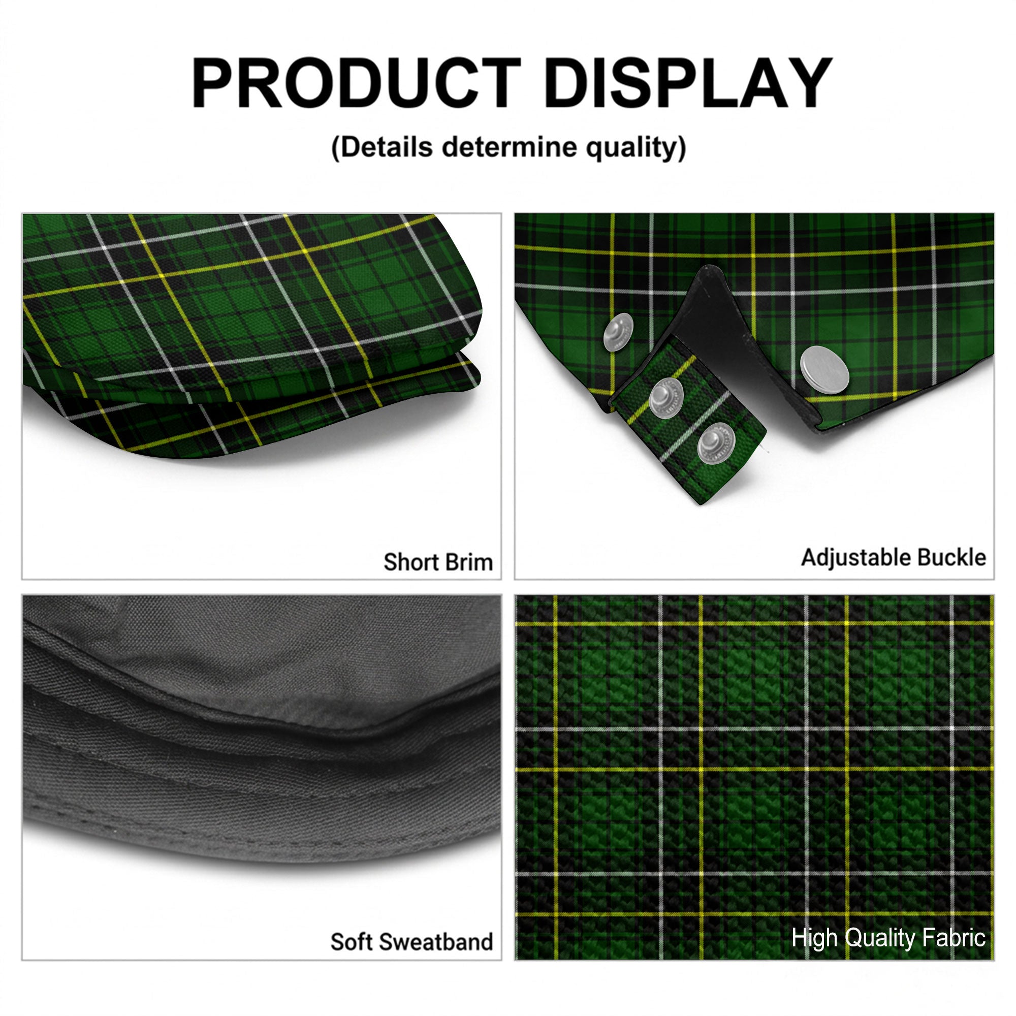 McAlpine Modern Tartan Flat Caps