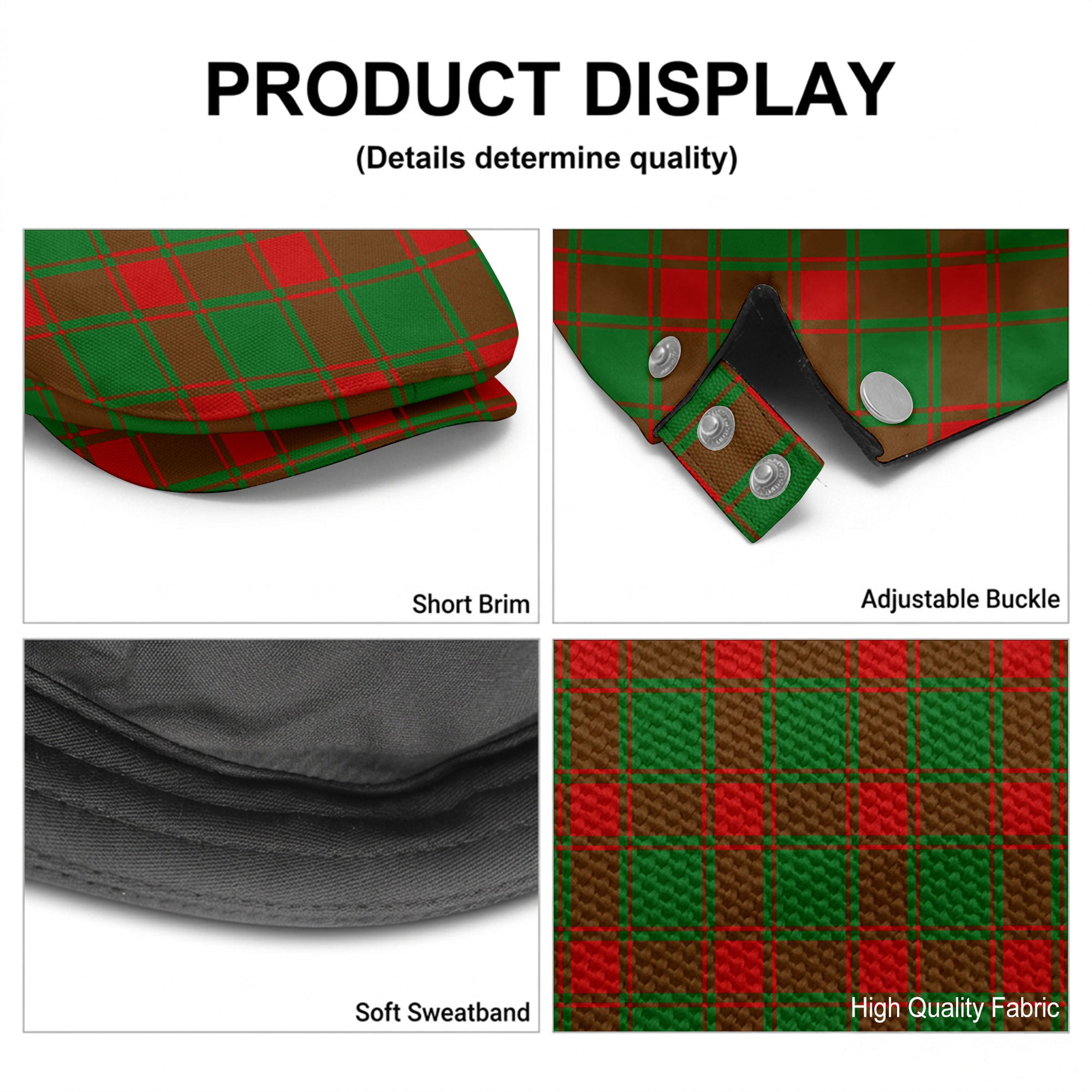 Middleton Modern Tartan Flat Caps