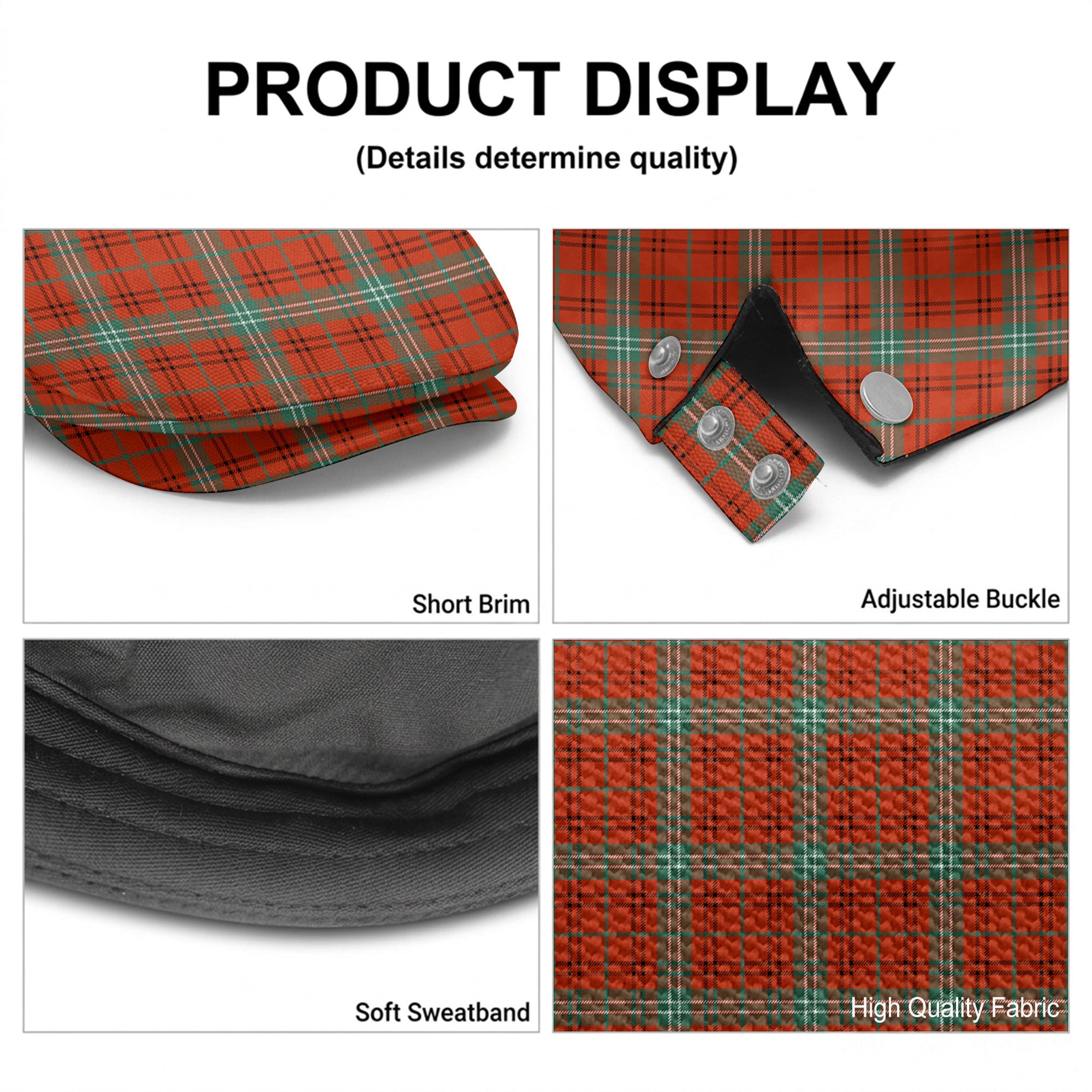 Morrison Red Ancient Tartan Flat Caps