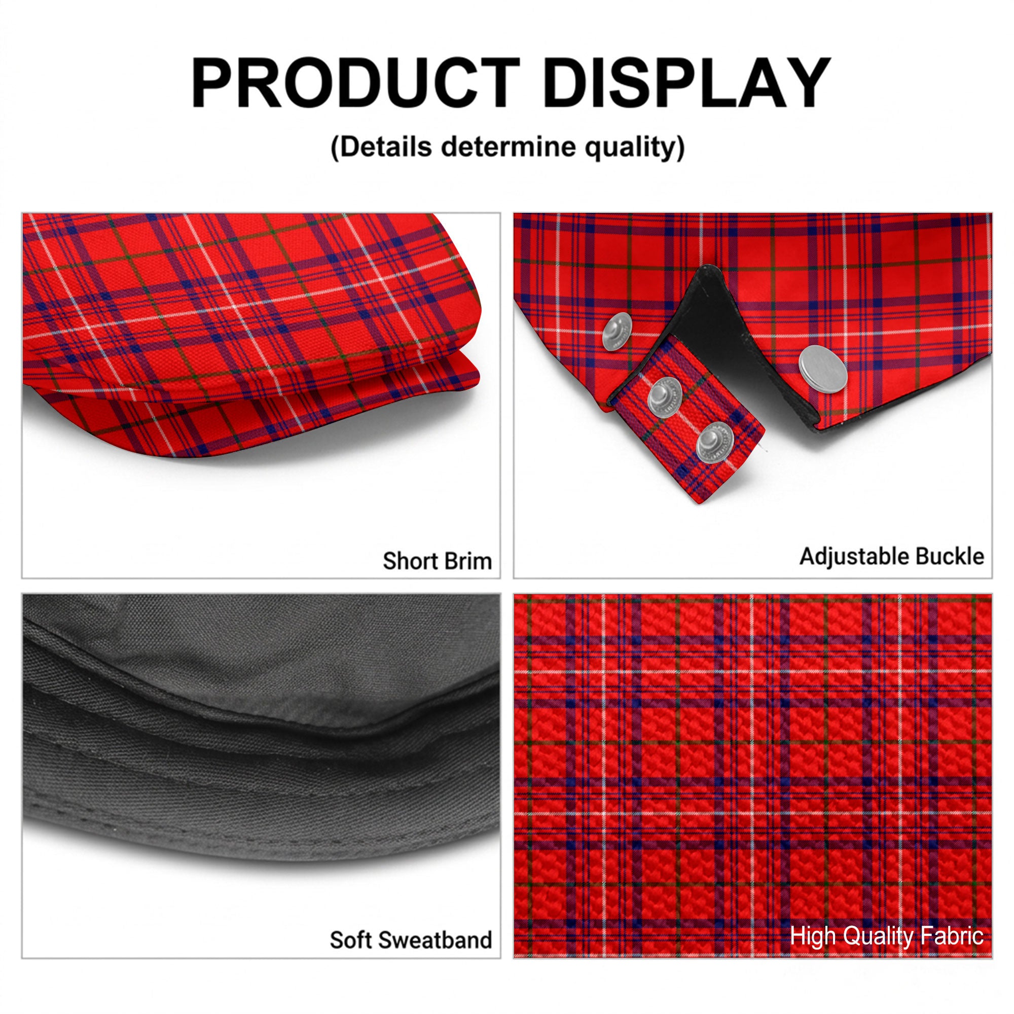 Rose Modern Tartan Flat Caps