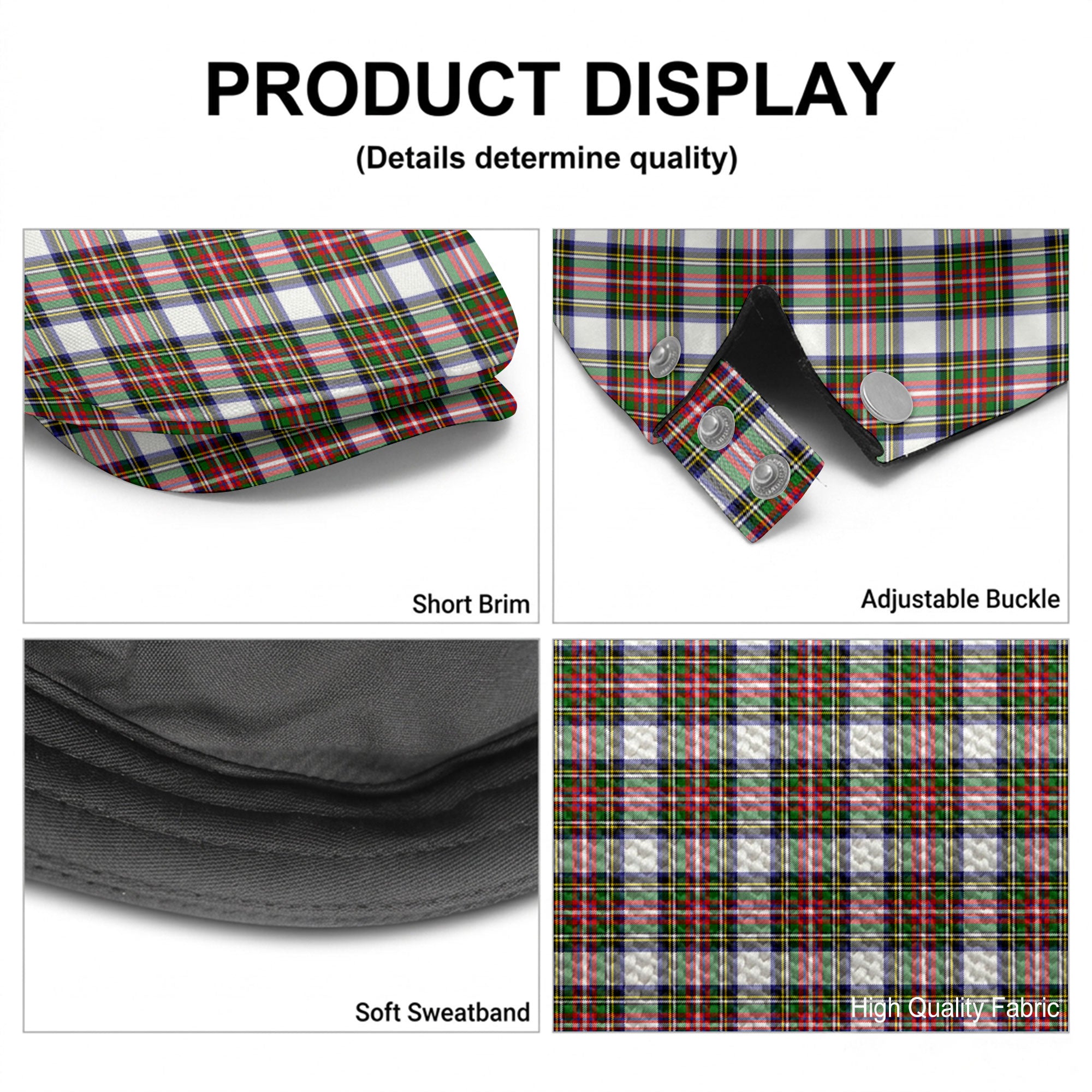 Stewart Dress Modern Tartan Flat Caps