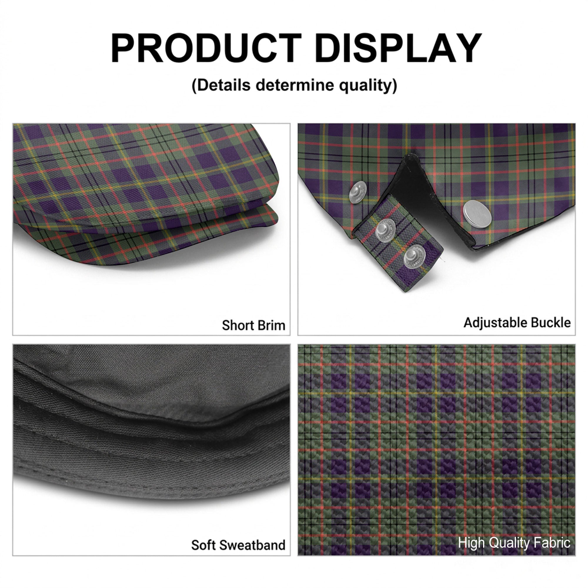 Taylor Weathered Tartan Flat Caps