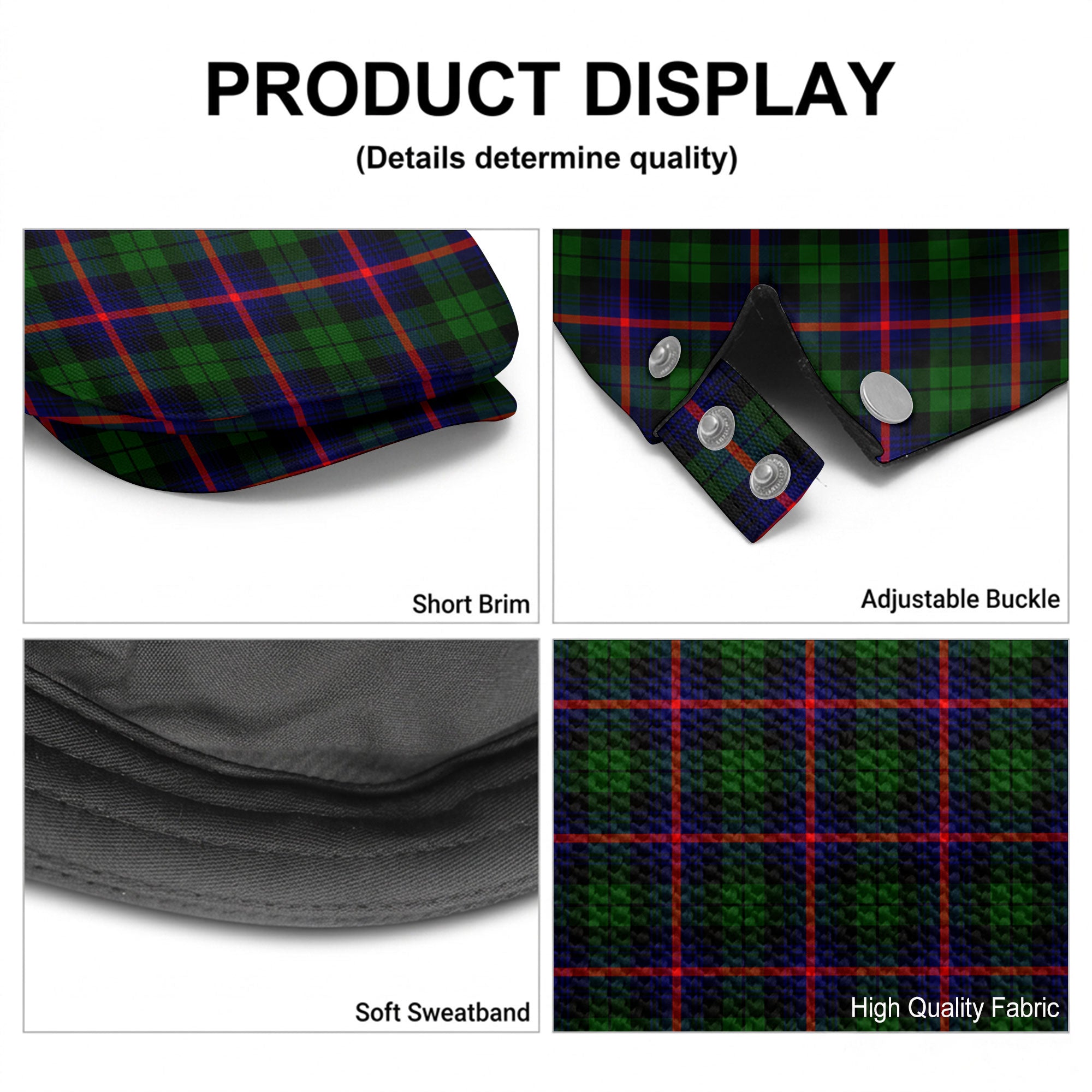 Urquhart Modern Tartan Flat Caps