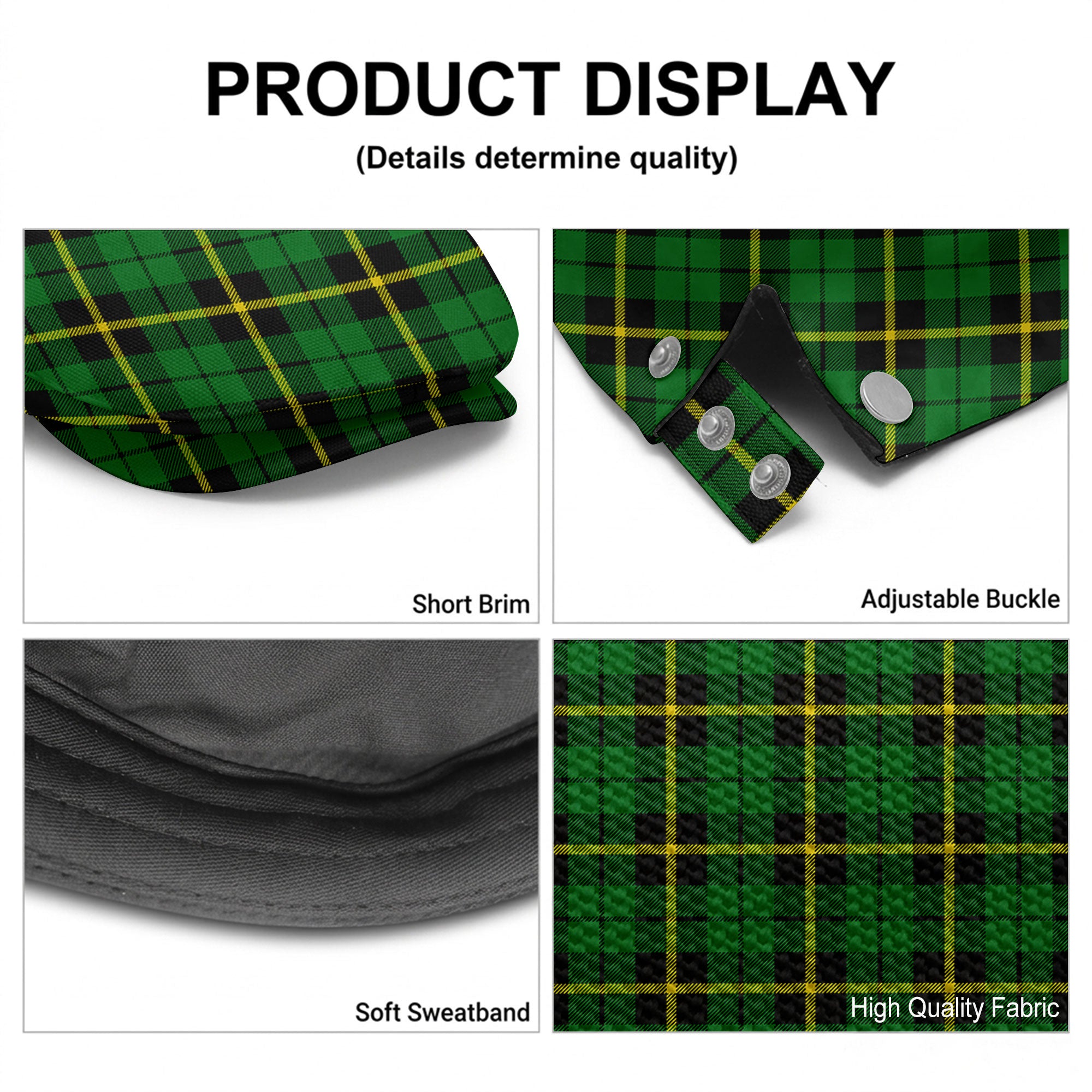 Wallace Hunting Modern Tartan Flat Caps