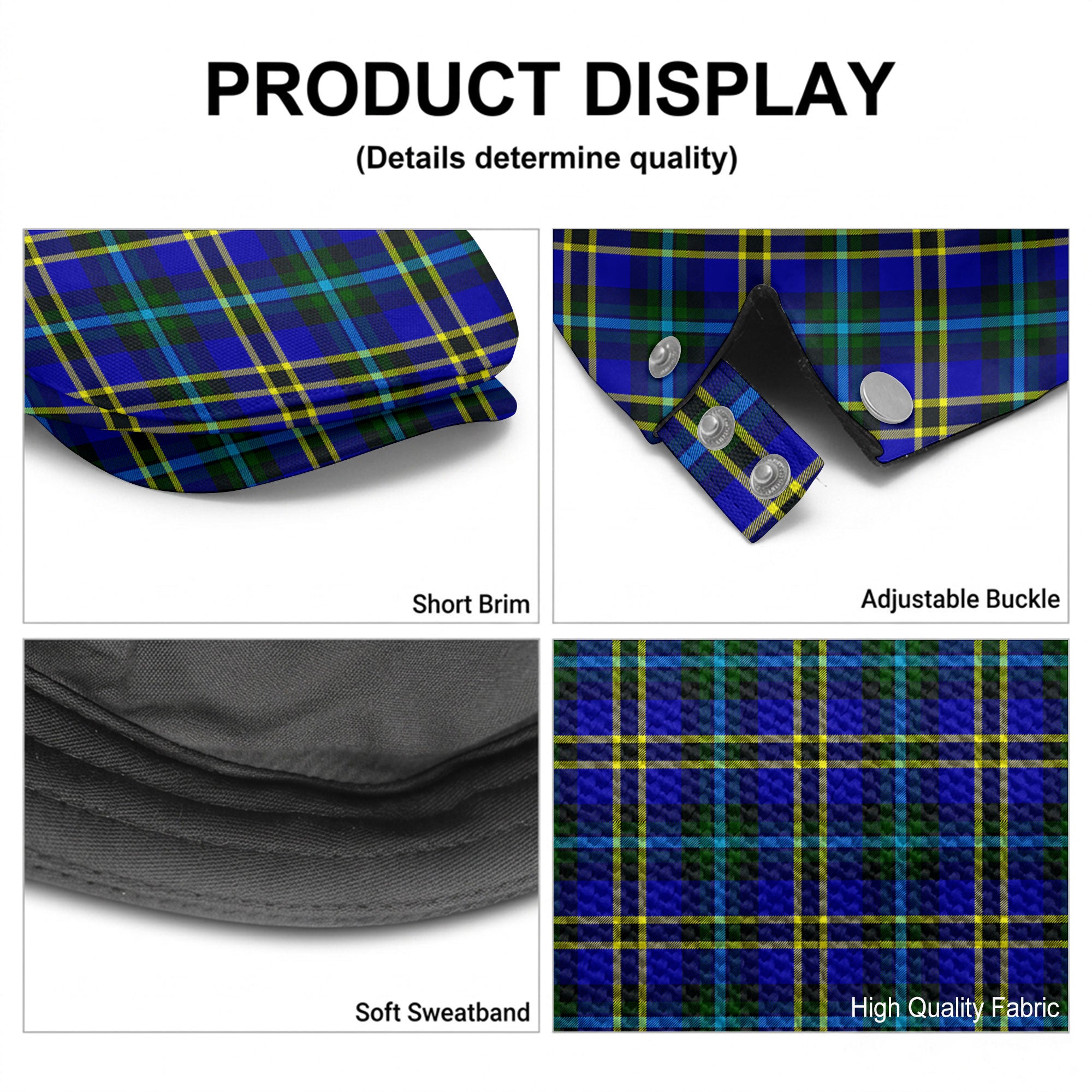 Weir Modern Tartan Flat Caps