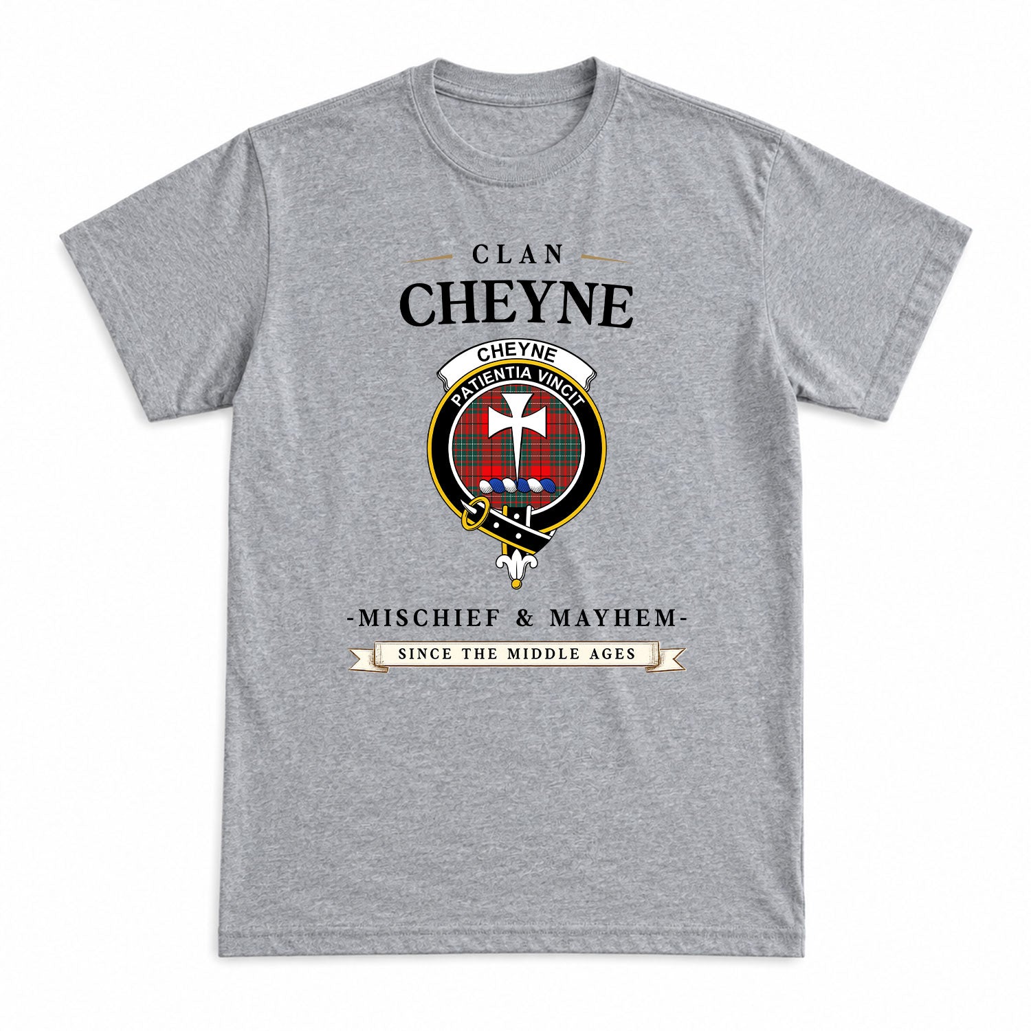 Cheyne Tartan Crest Mischief and Mayhem T-shirt