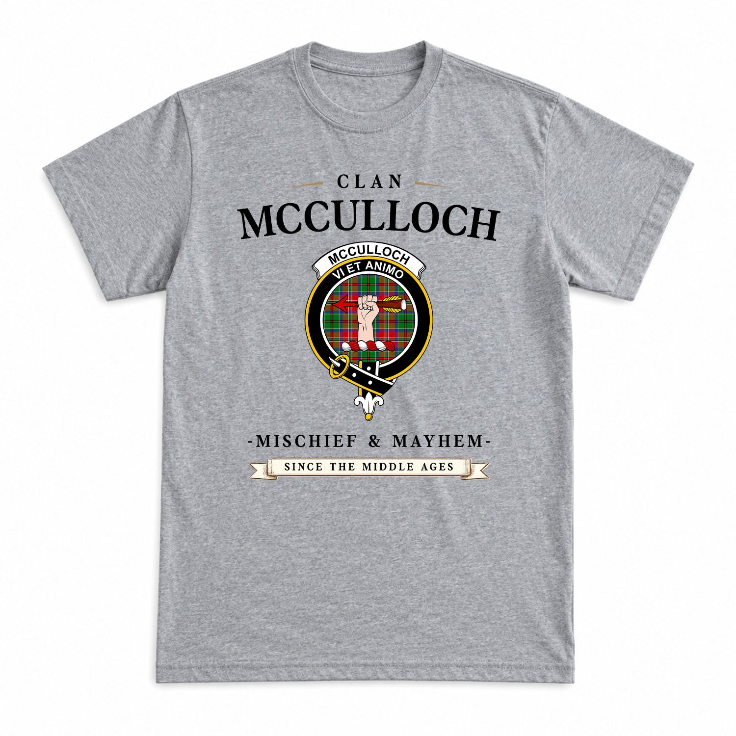 McCulloch Tartan Crest Mischief and Mayhem T-shirt