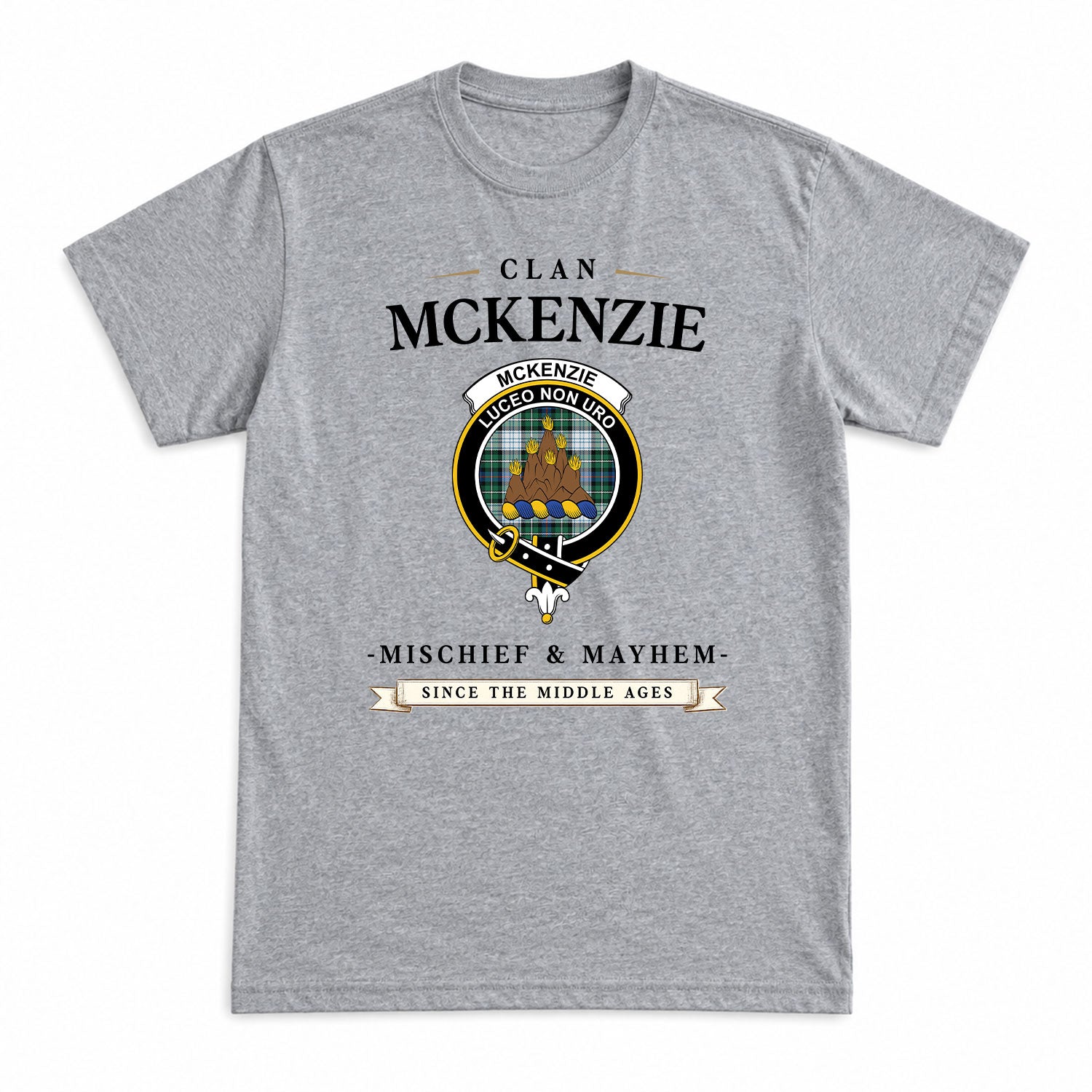 McKenzie Dress Ancient Tartan Crest Mischief and Mayhem T-shirt