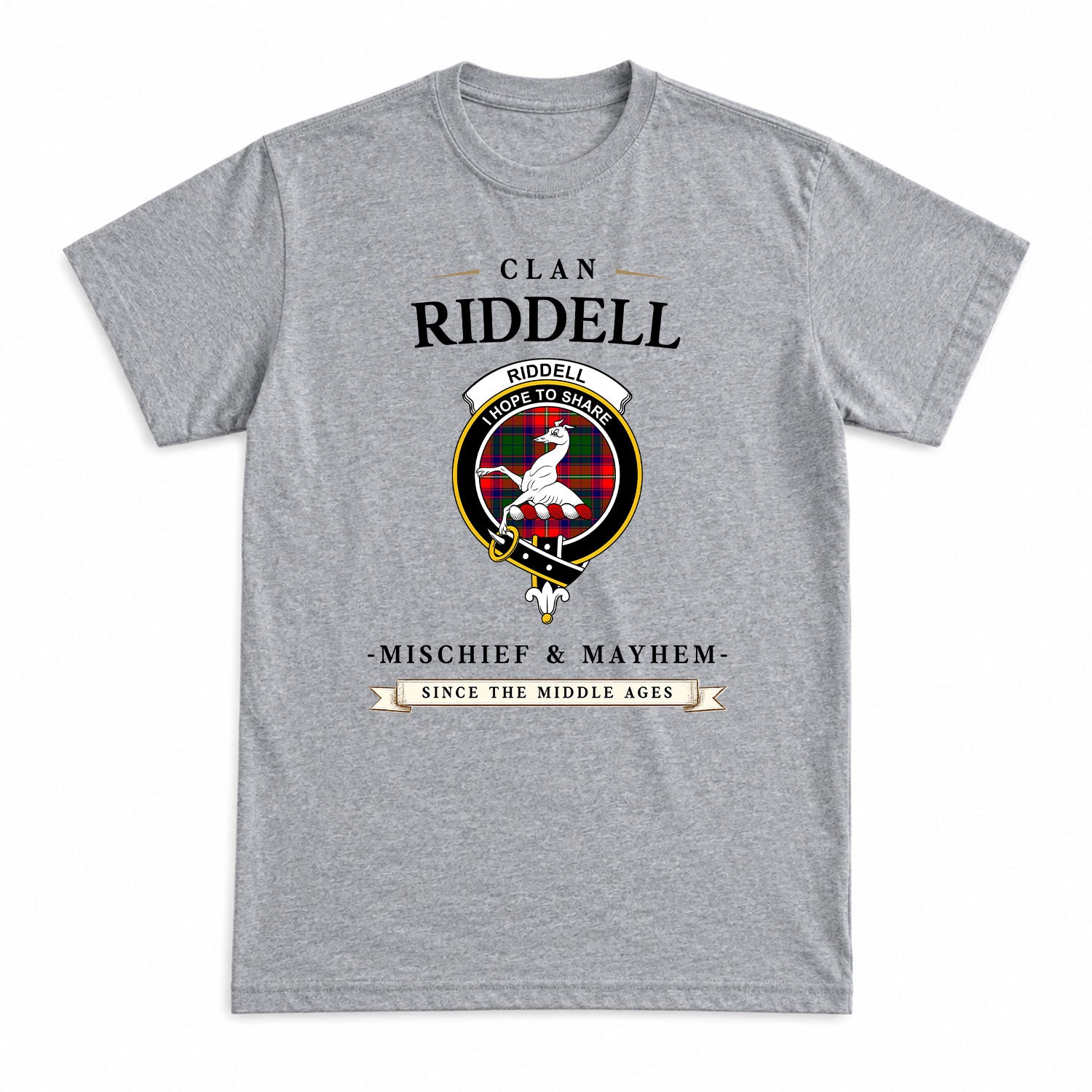 Riddell Tartan Crest Mischief and Mayhem T-shirt