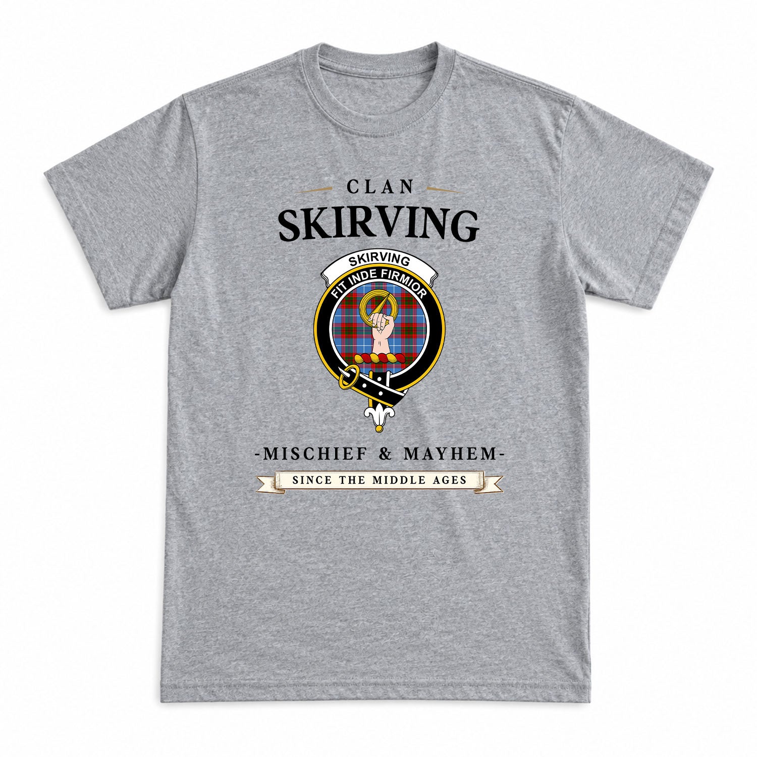 Skirving Tartan Crest Mischief and Mayhem T-shirt