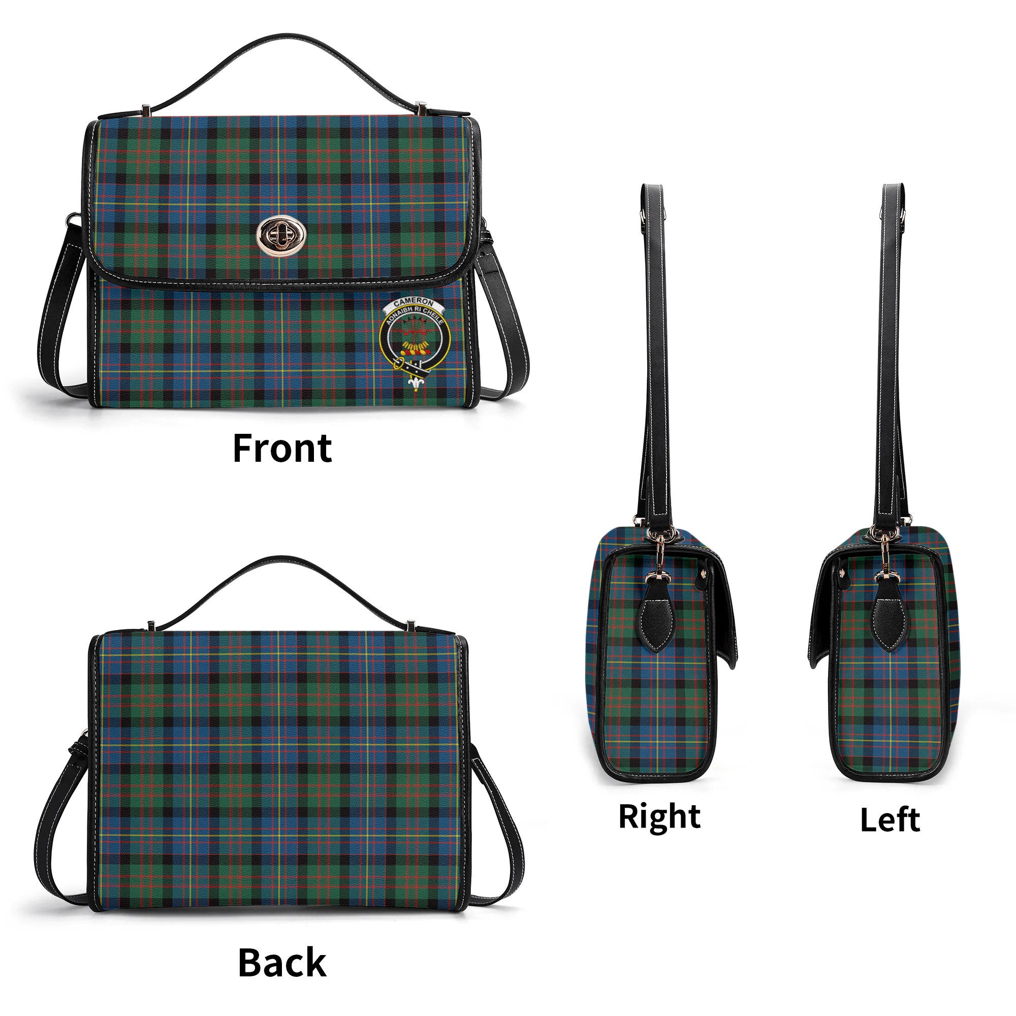 Cameron of Erracht Ancient Tartan Crest Satchel Bag