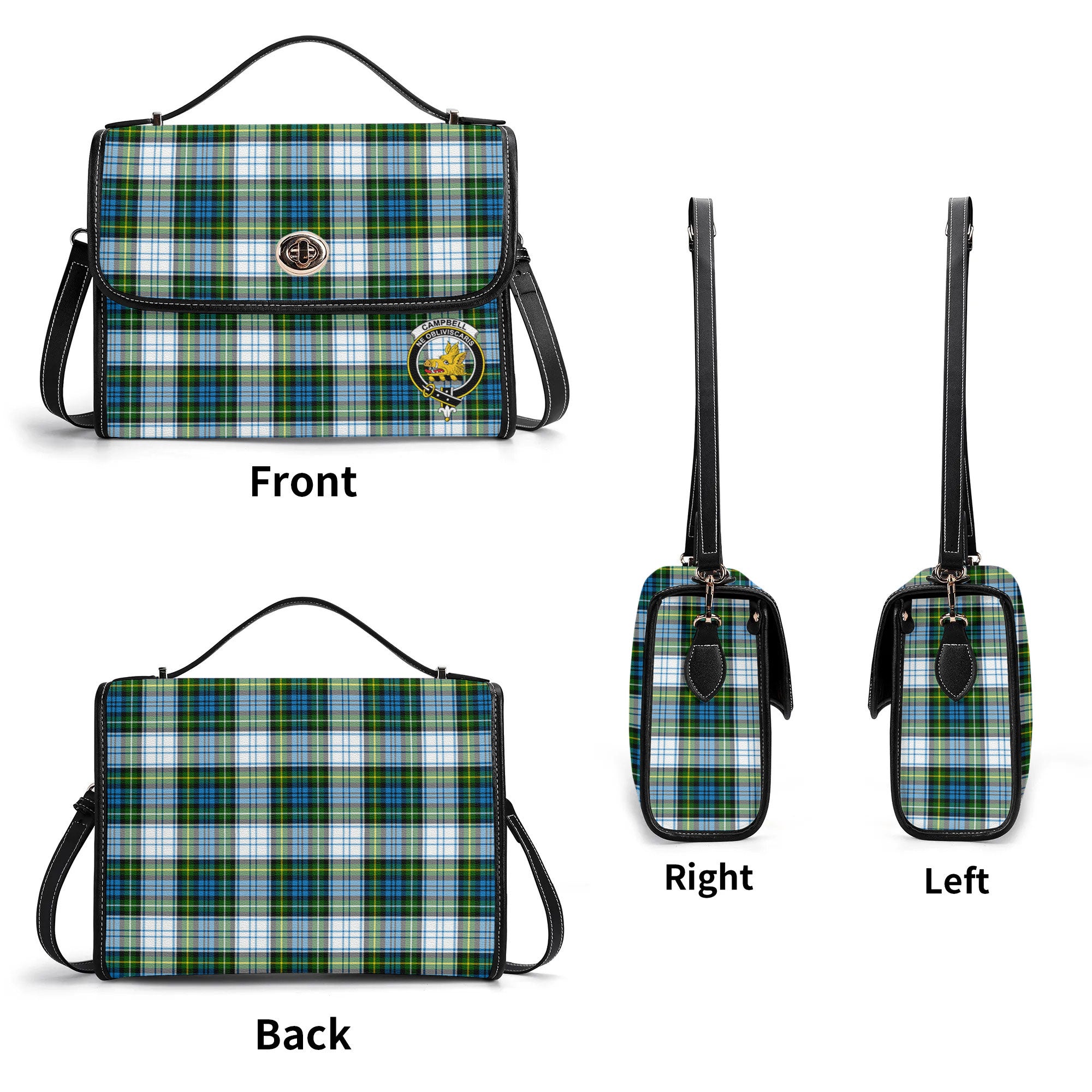 Campbell Dress Tartan Crest Satchel Bag
