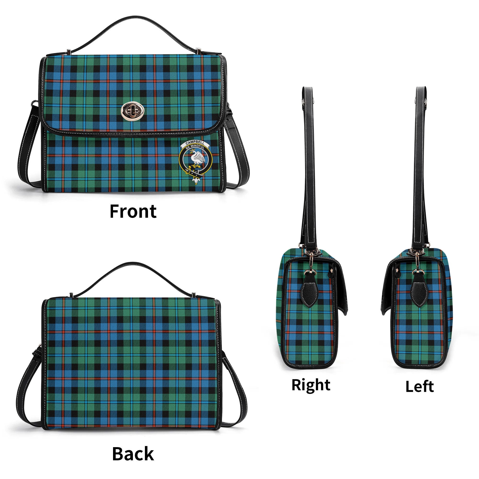Campbell of Cawdor Ancient Tartan Crest Satchel Bag