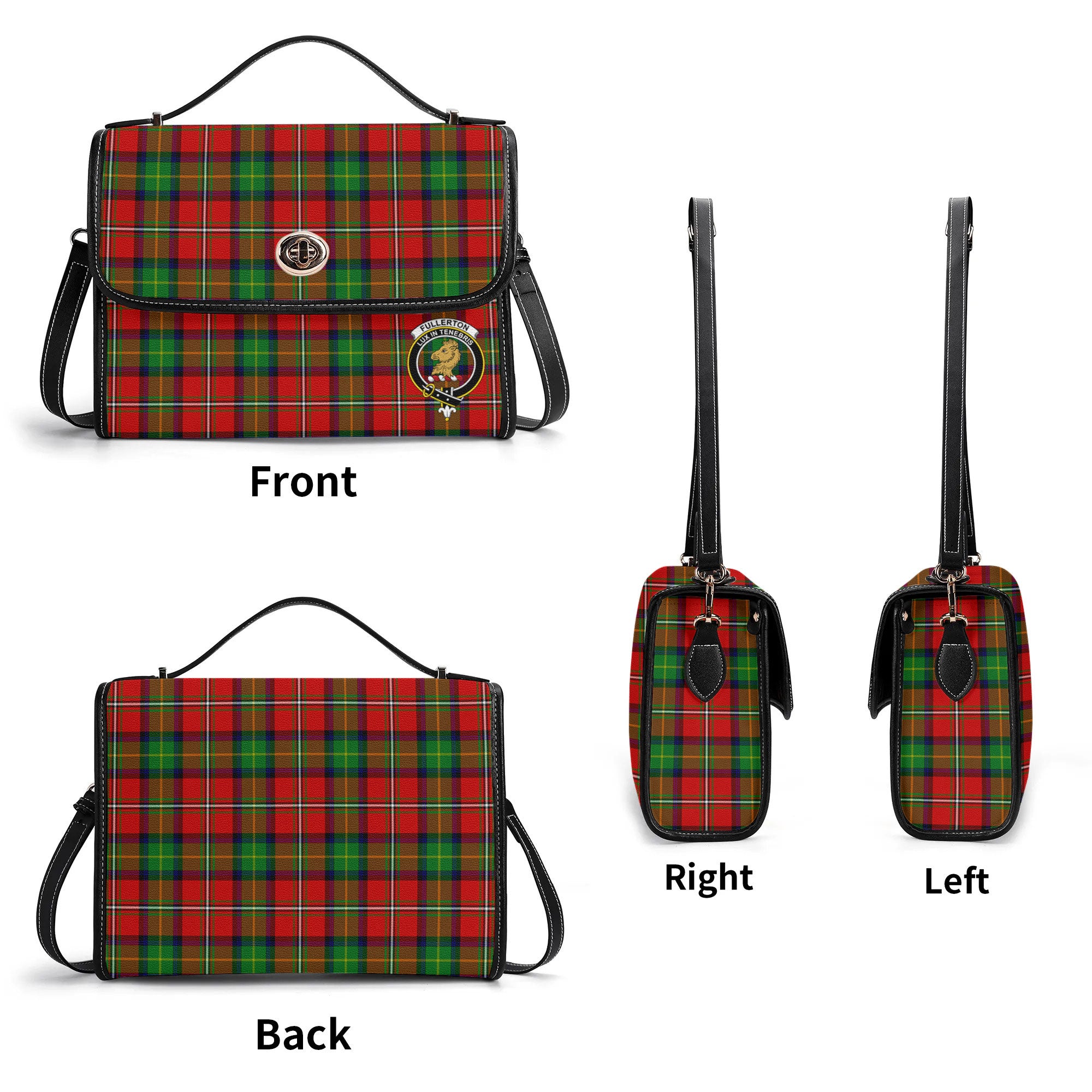 Fullerton Tartan Crest Satchel Bag