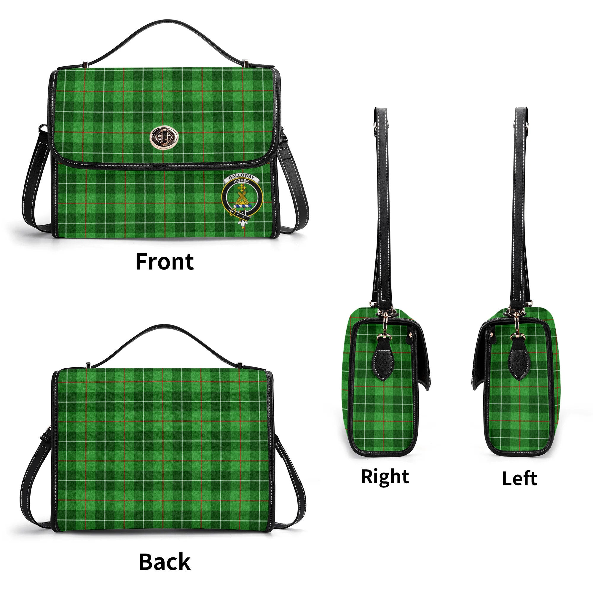 Galloway District Tartan Crest Satchel Bag