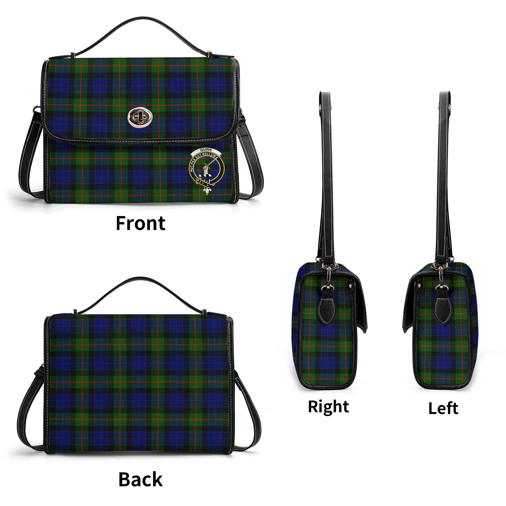 Gunn Modern Tartan Crest Satchel Bag