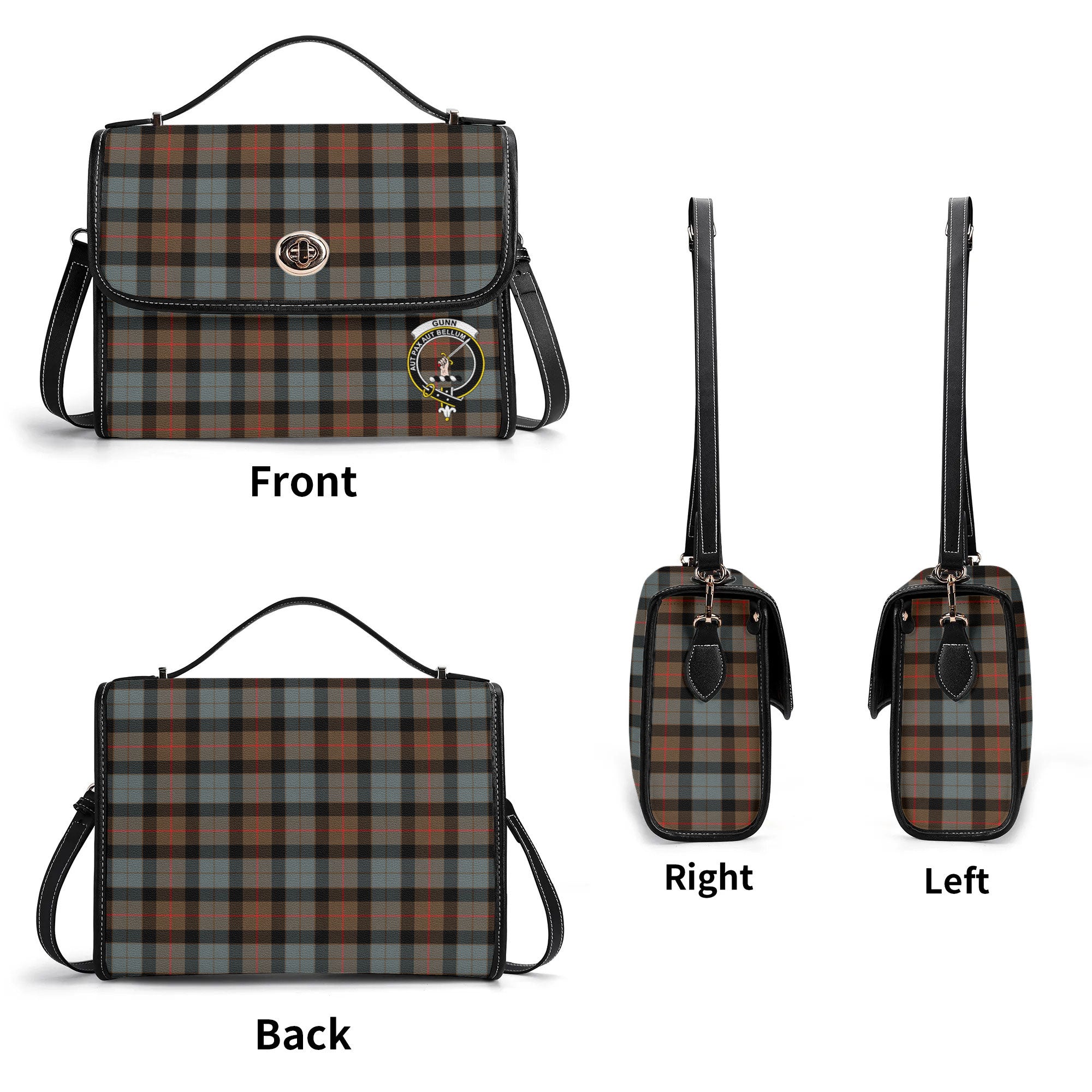 Gunn Weathered Tartan Crest Satchel Bag