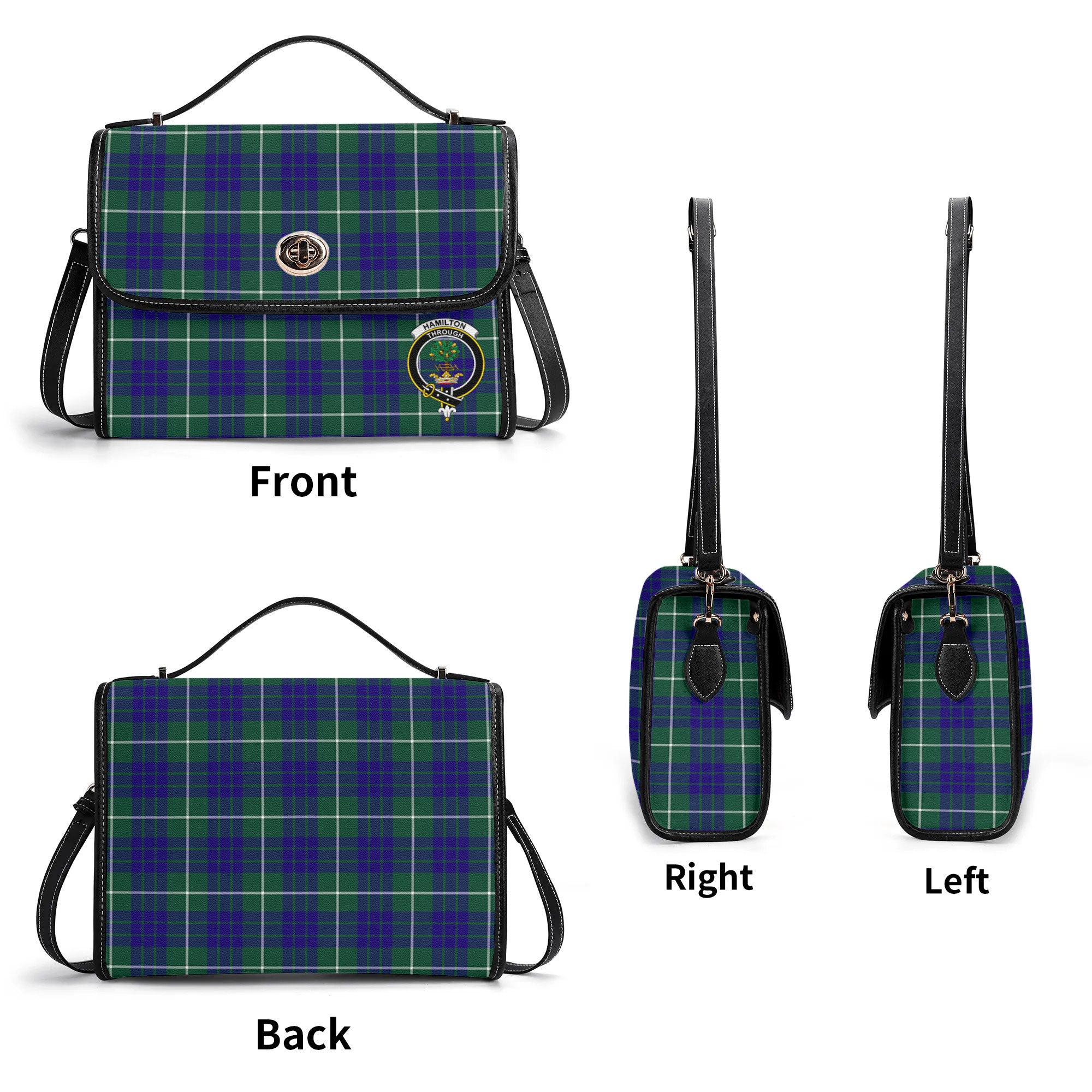 Hamilton Hunting Modern Tartan Crest Satchel Bag