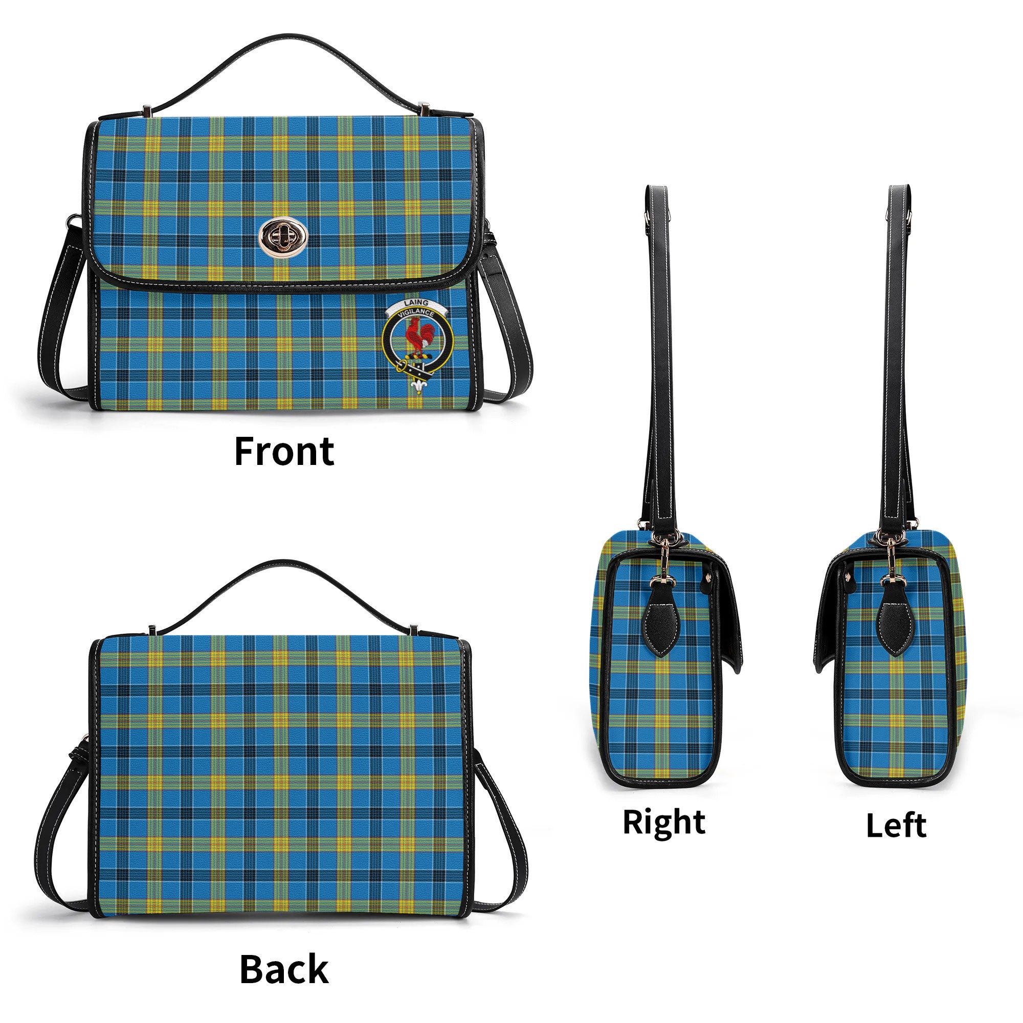 Laing Tartan Crest Satchel Bag