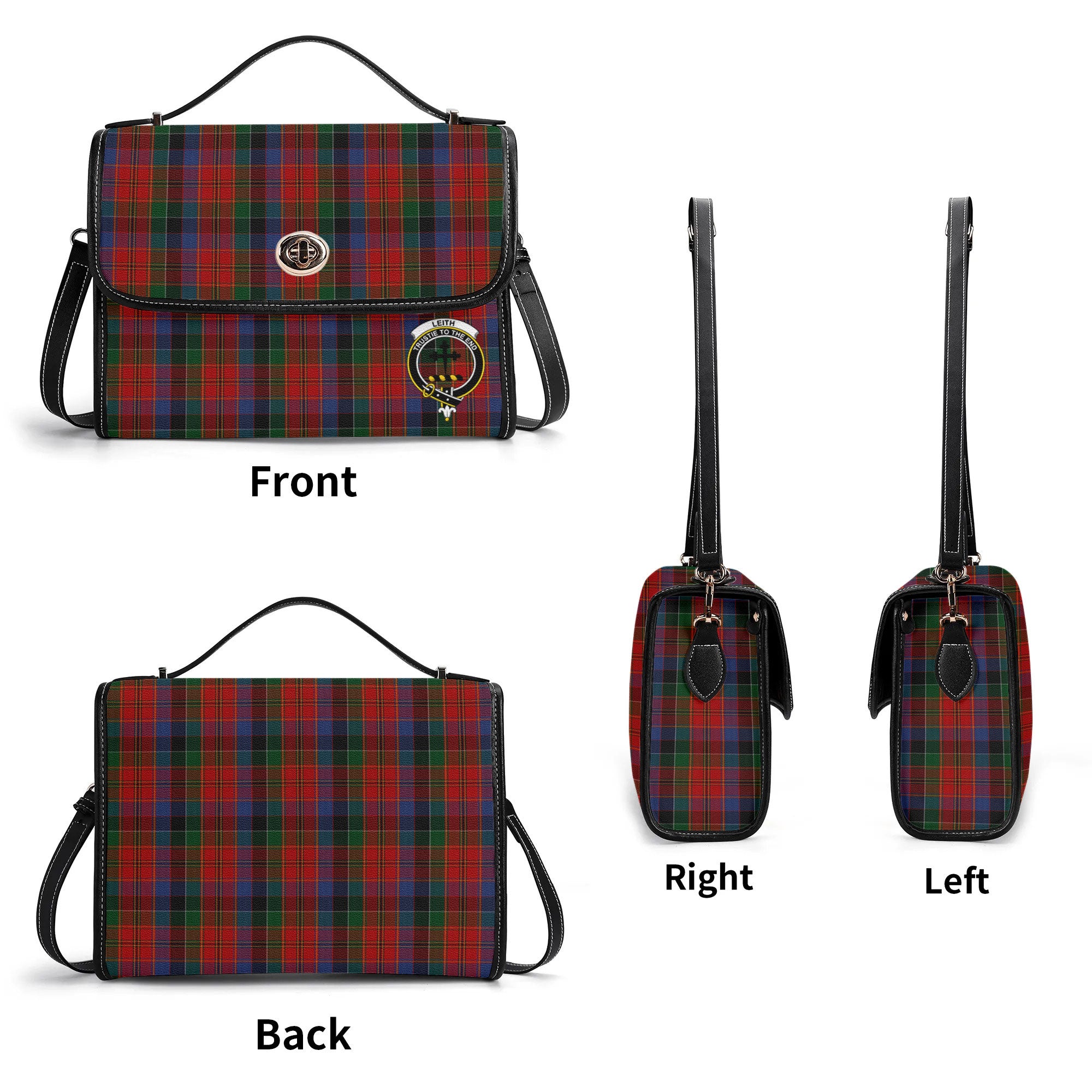 Leith Tartan Crest Satchel Bag