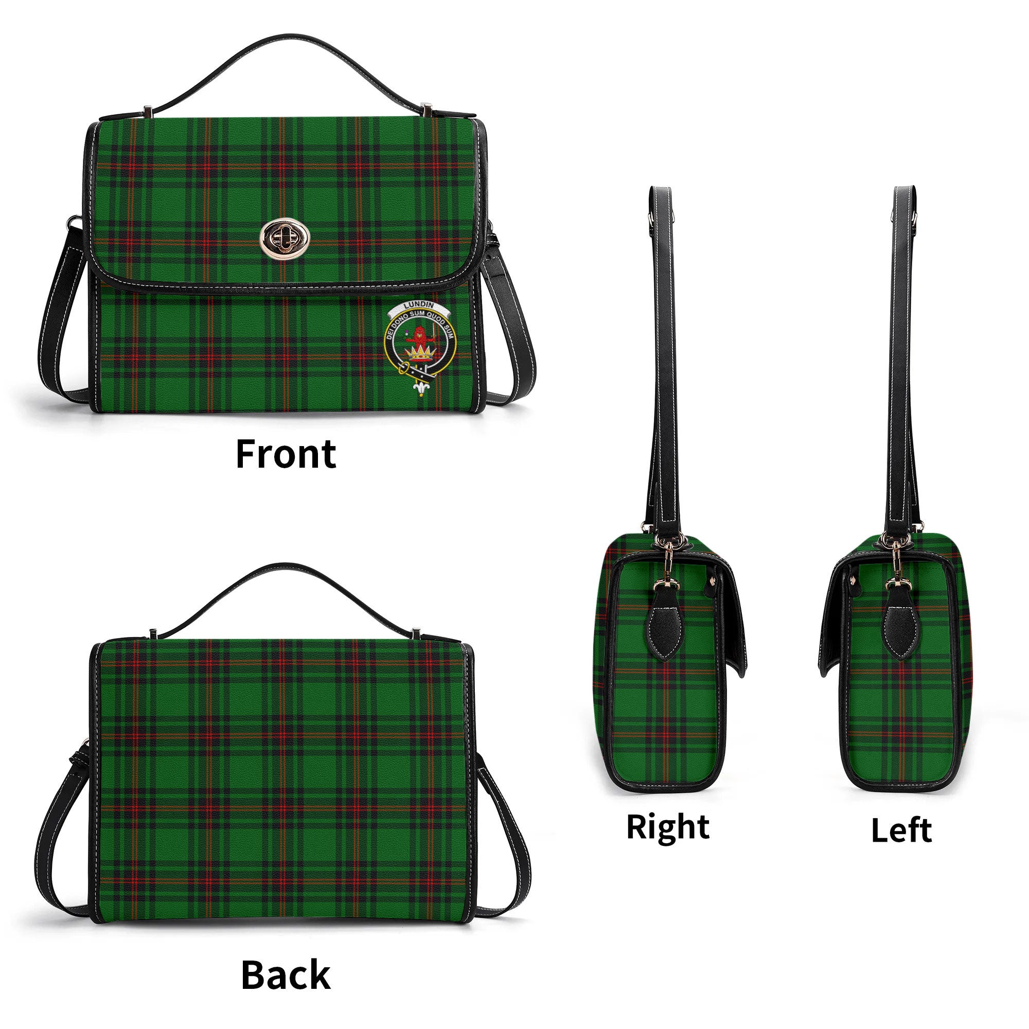 Lundin Tartan Crest Satchel Bag