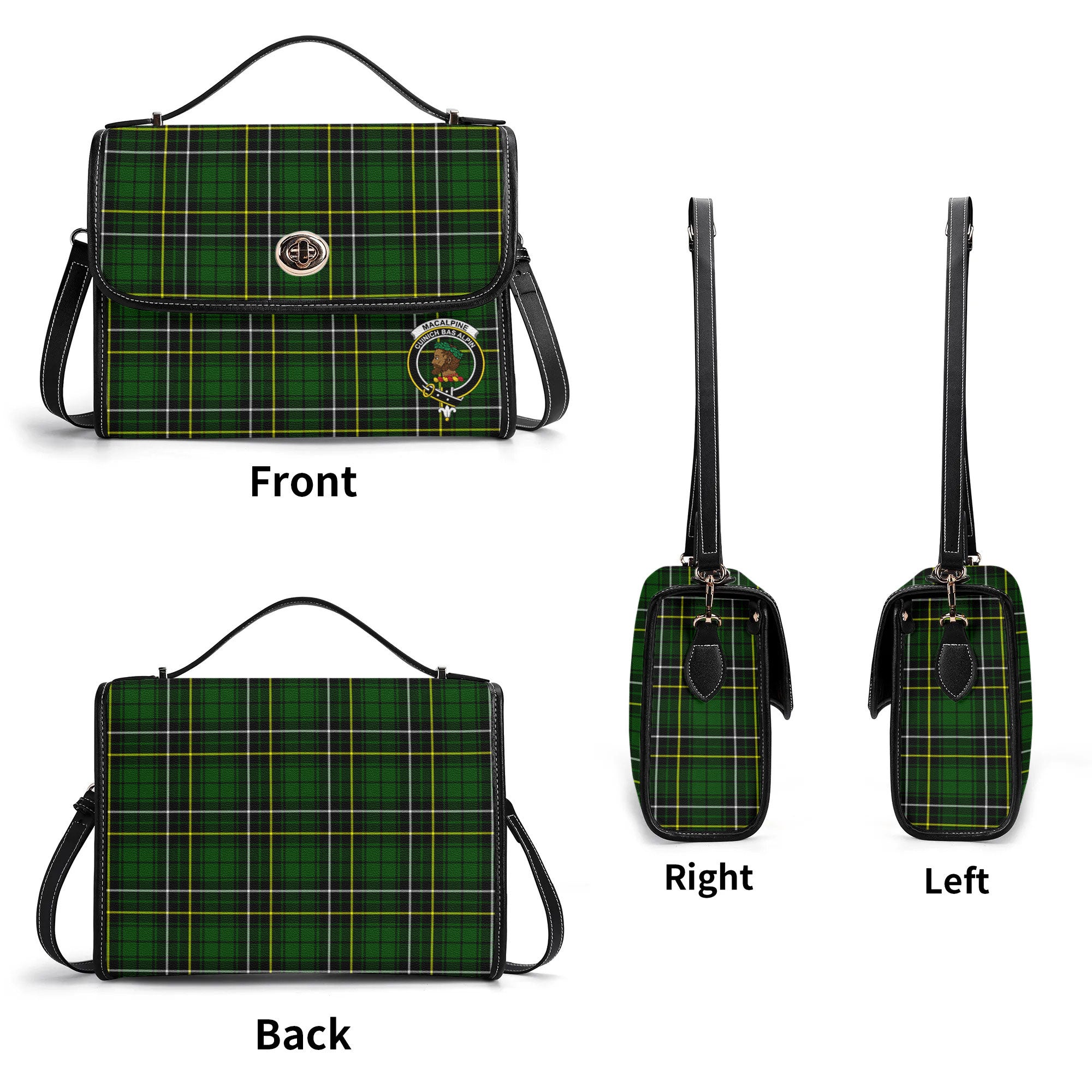 MacAlpine Modern Tartan Crest Satchel Bag