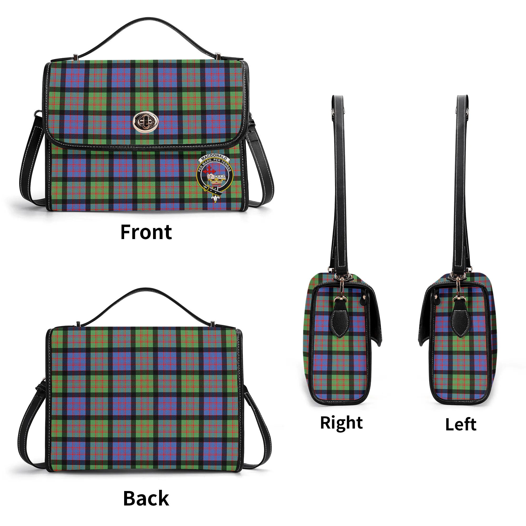 MacDonald Ancient Tartan Crest Satchel Bag
