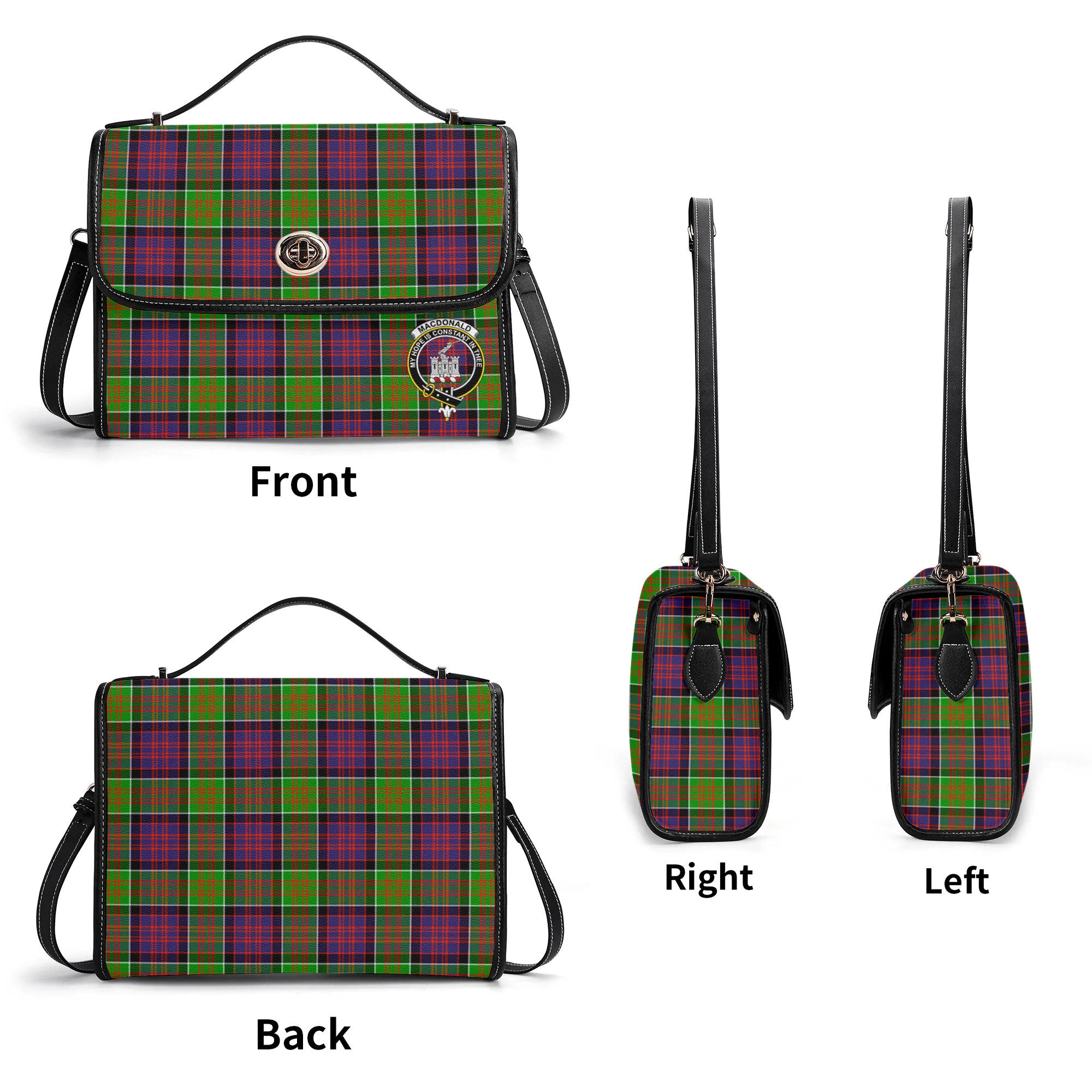 MacDonald (Clan Ranald) Tartan Crest Satchel Bag