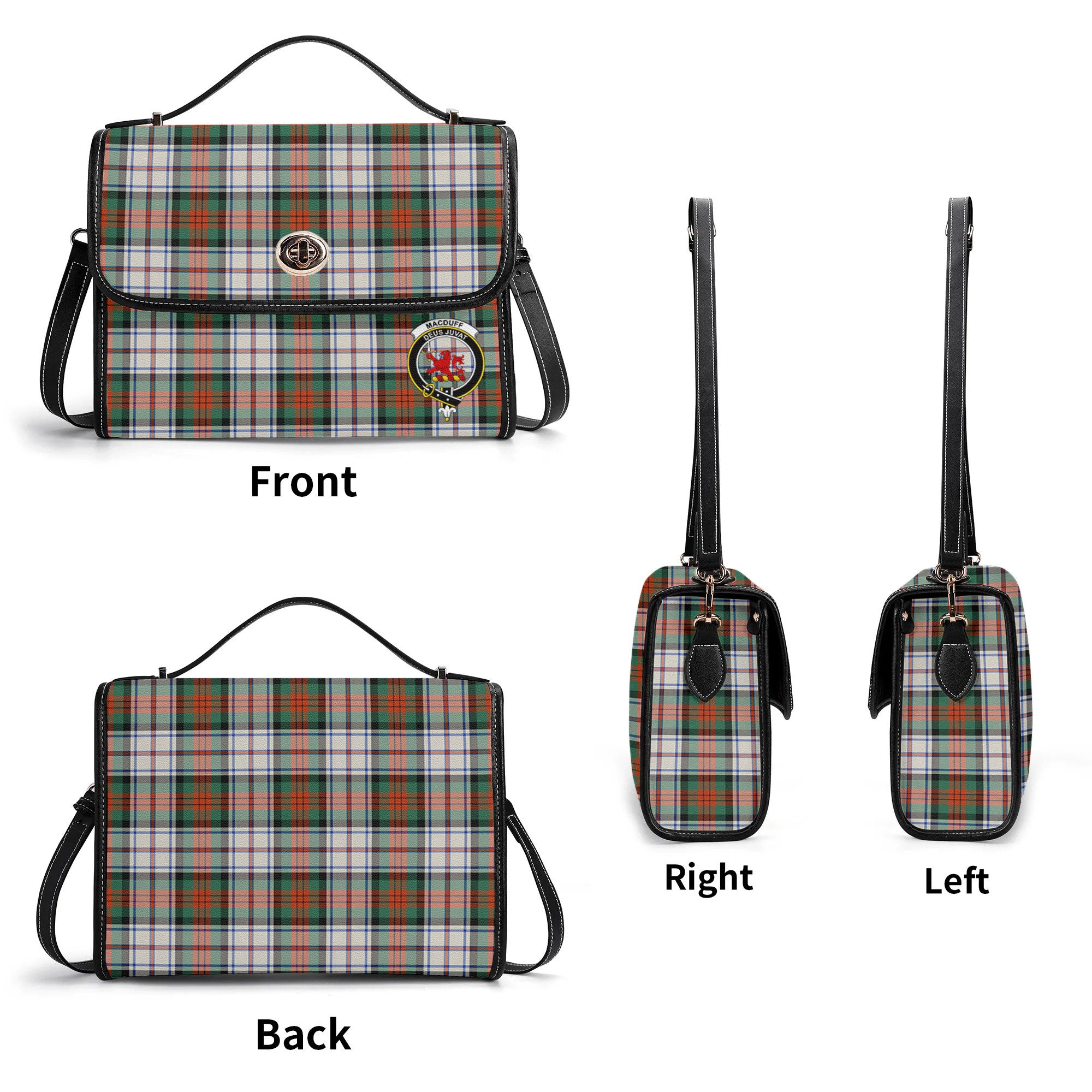 MacDuff Dress Ancient Tartan Crest Satchel Bag