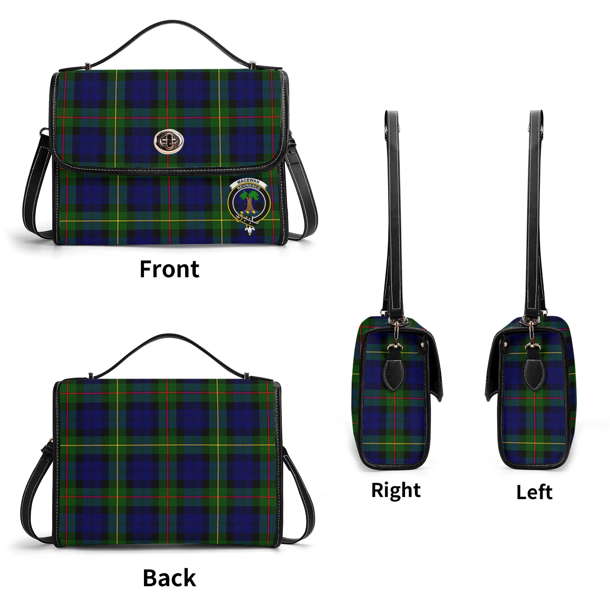 MacEwan Modern Tartan Crest Satchel Bag
