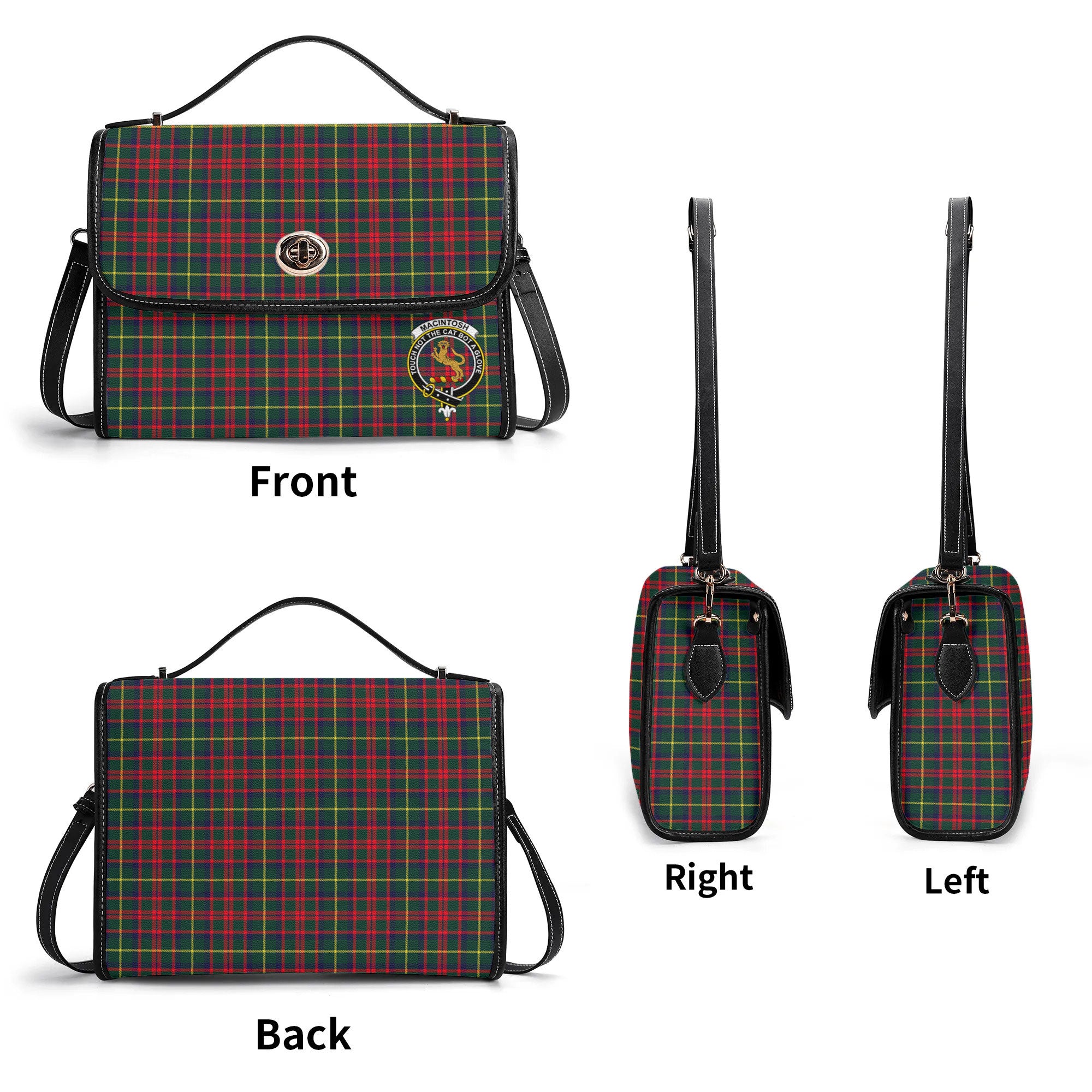 MacIntosh Hunting Modern Tartan Crest Satchel Bag