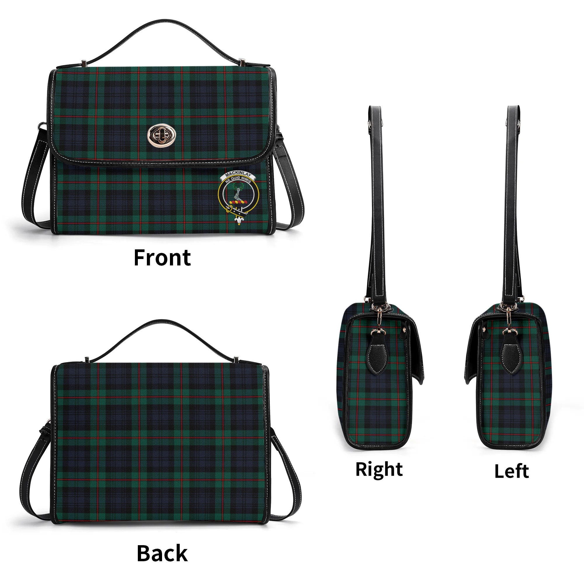 MacKinlay Modern Tartan Crest Satchel Bag