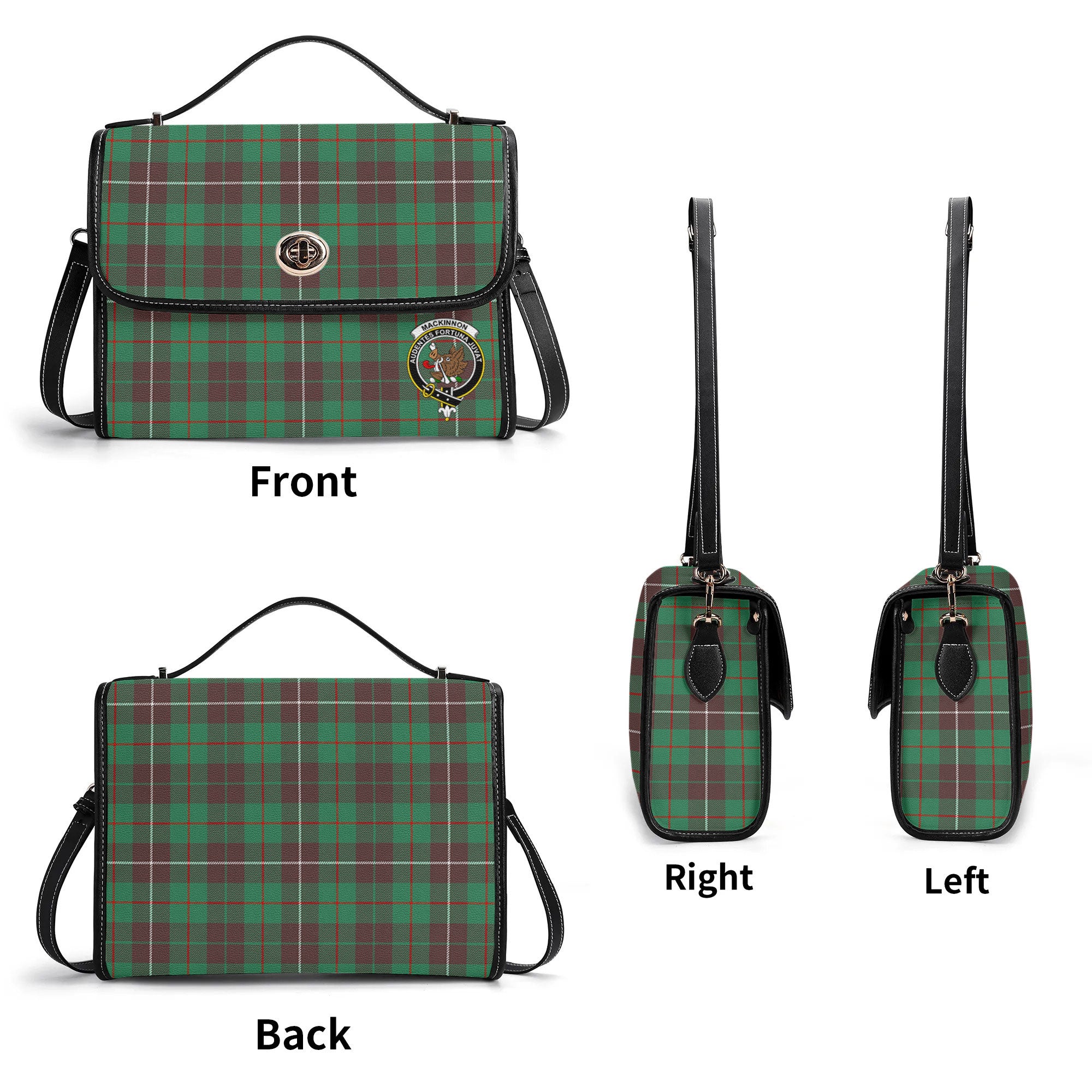 MacKinnon Hunting Ancient Tartan Crest Satchel Bag