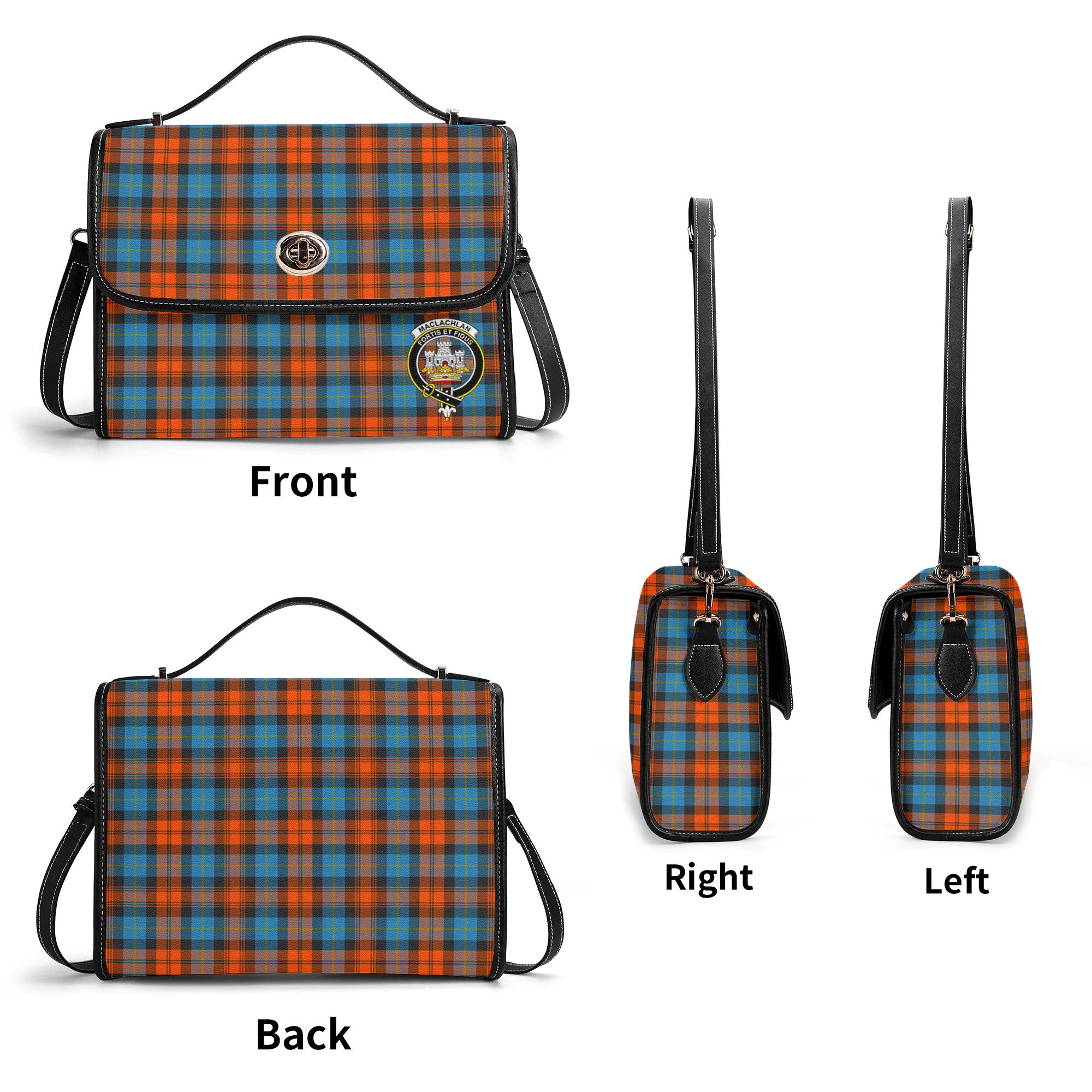 MacLachlan Ancient Tartan Crest Satchel Bag