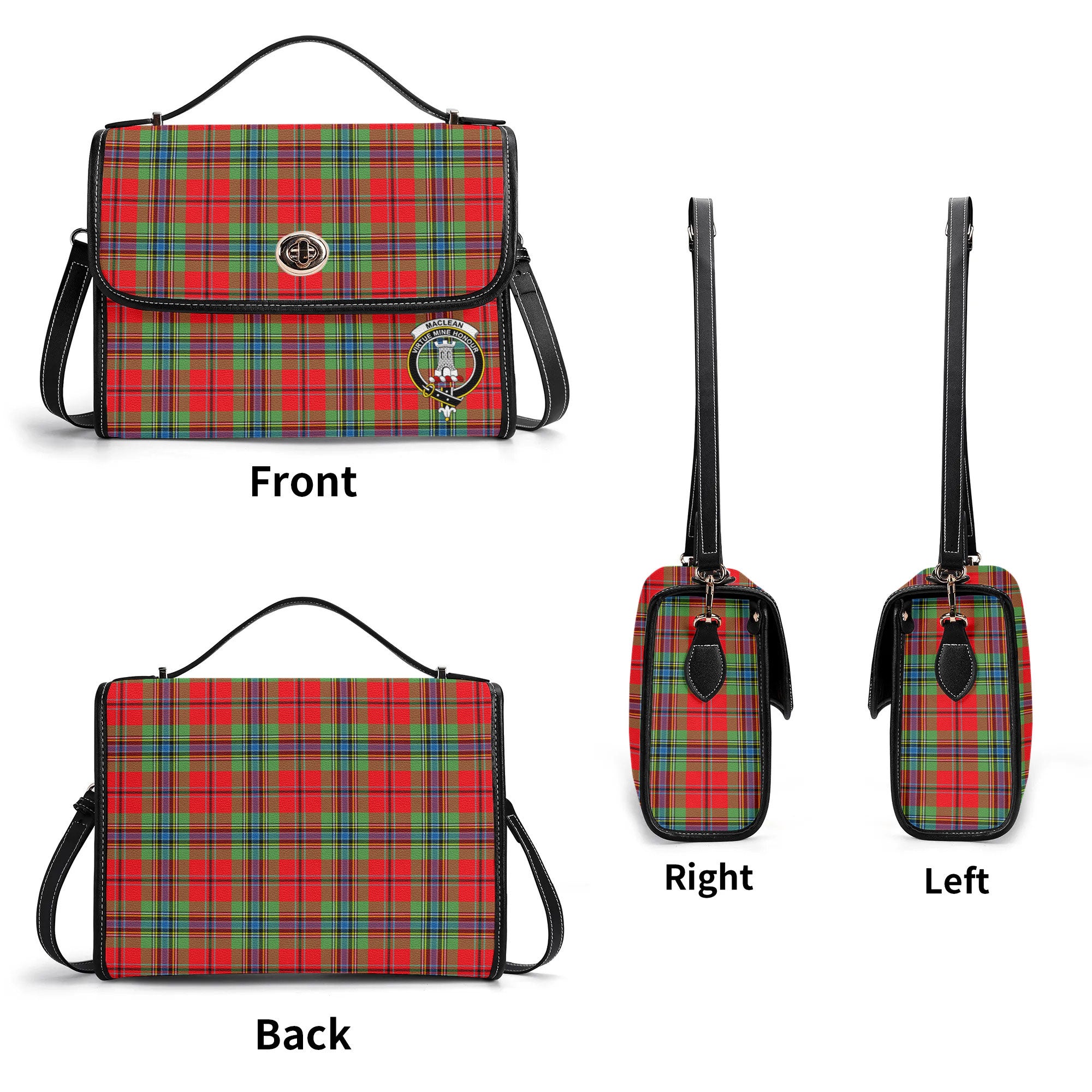 MacLean of Duart Modern Tartan Crest Satchel Bag