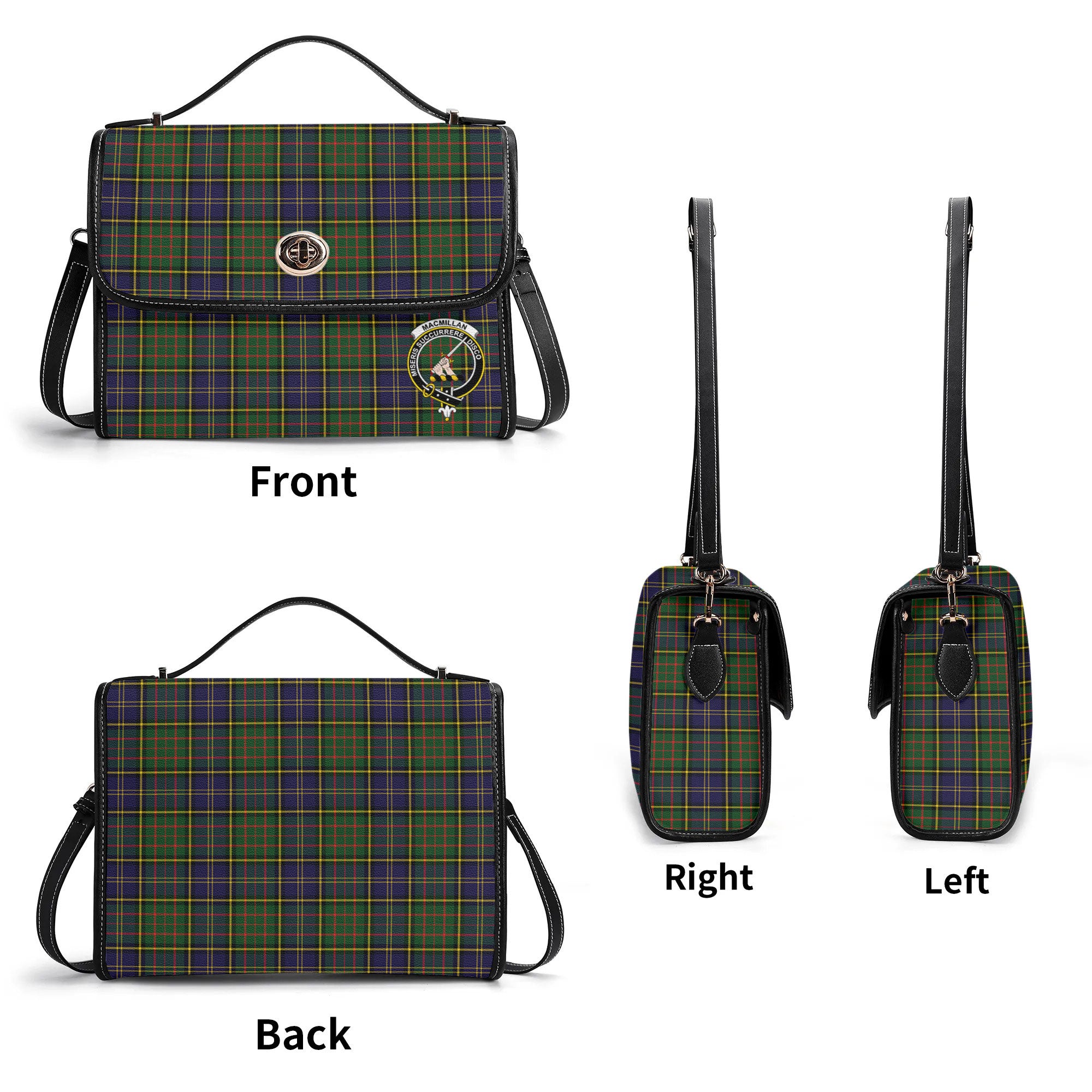 MacMillan Hunting Modern Tartan Crest Satchel Bag