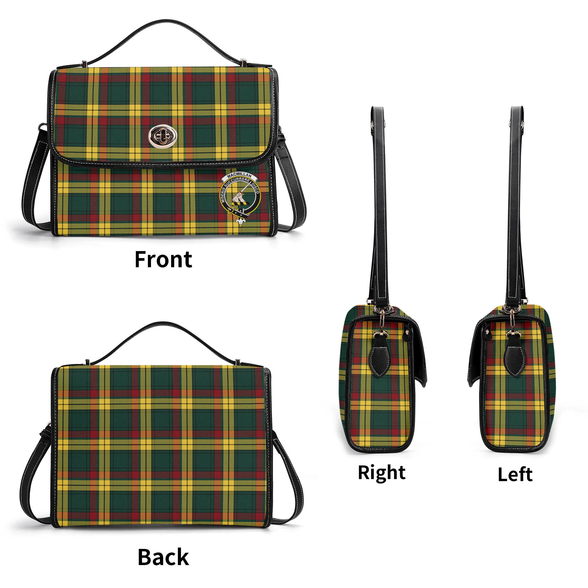 MacMillan Old Modern Tartan Crest Satchel Bag