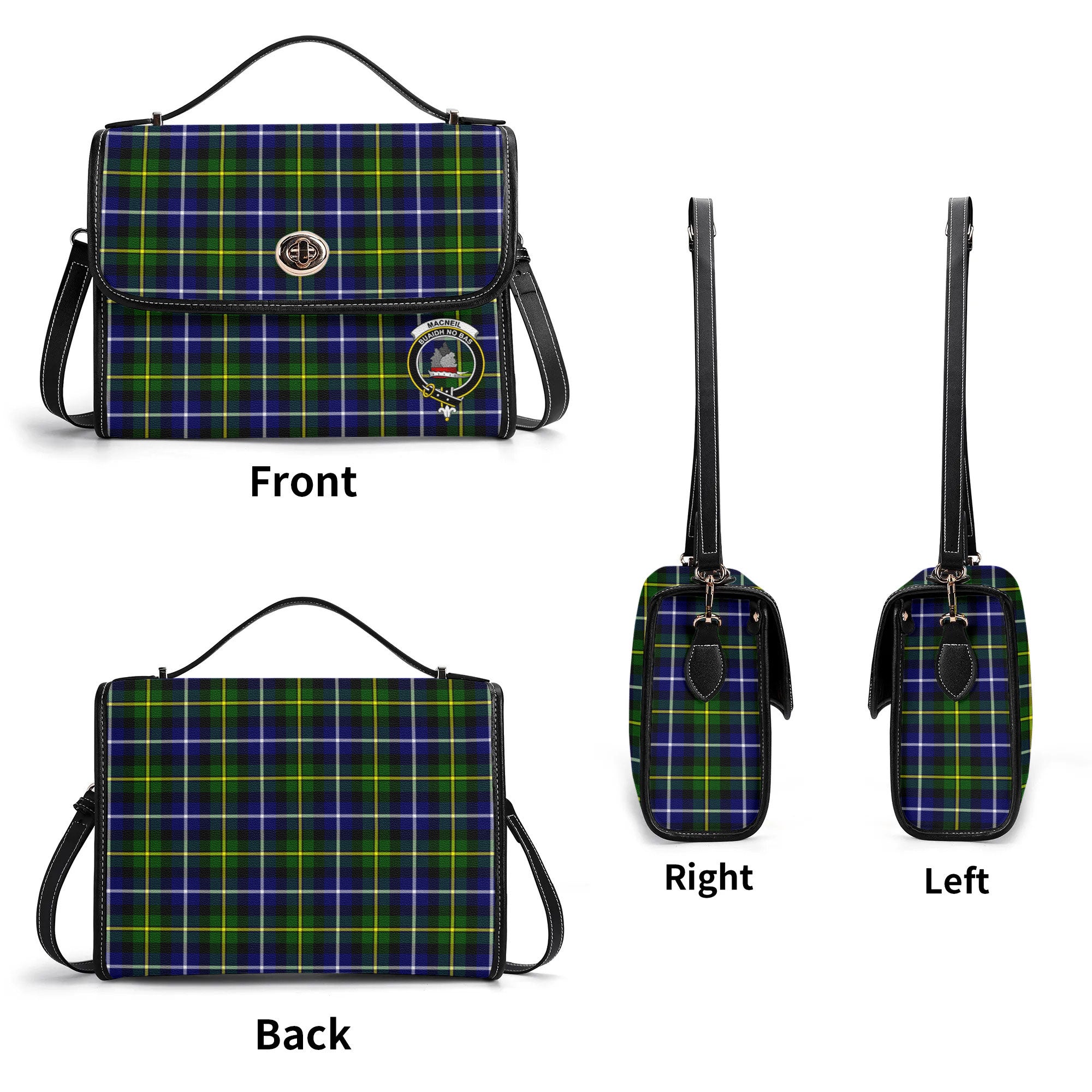 MacNeil of Barra Modern Tartan Crest Satchel Bag