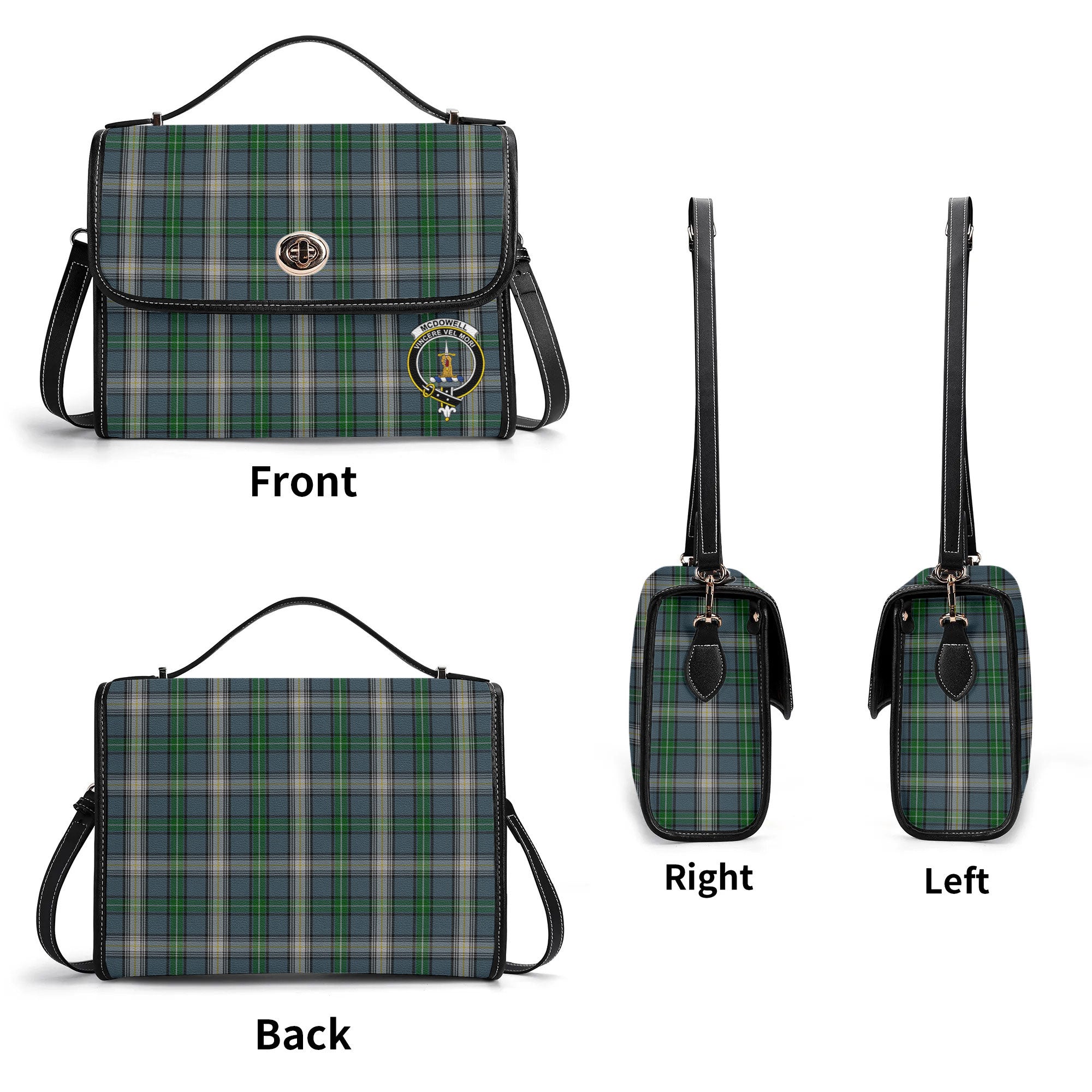 McDowell (MacDowell) Tartan Crest Satchel Bag
